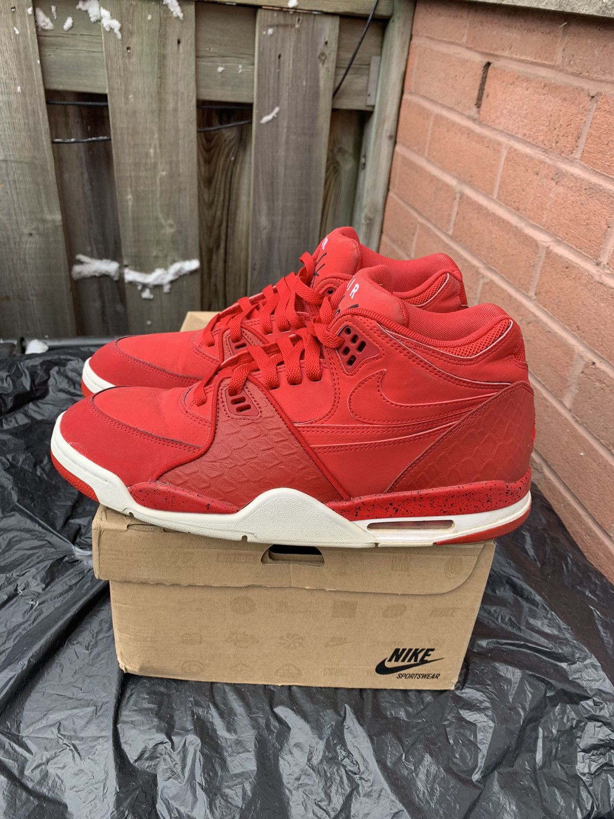 Nike Air Flight 89 University Red | Black Size US 12 / EU 45 - 6 Thumbnail