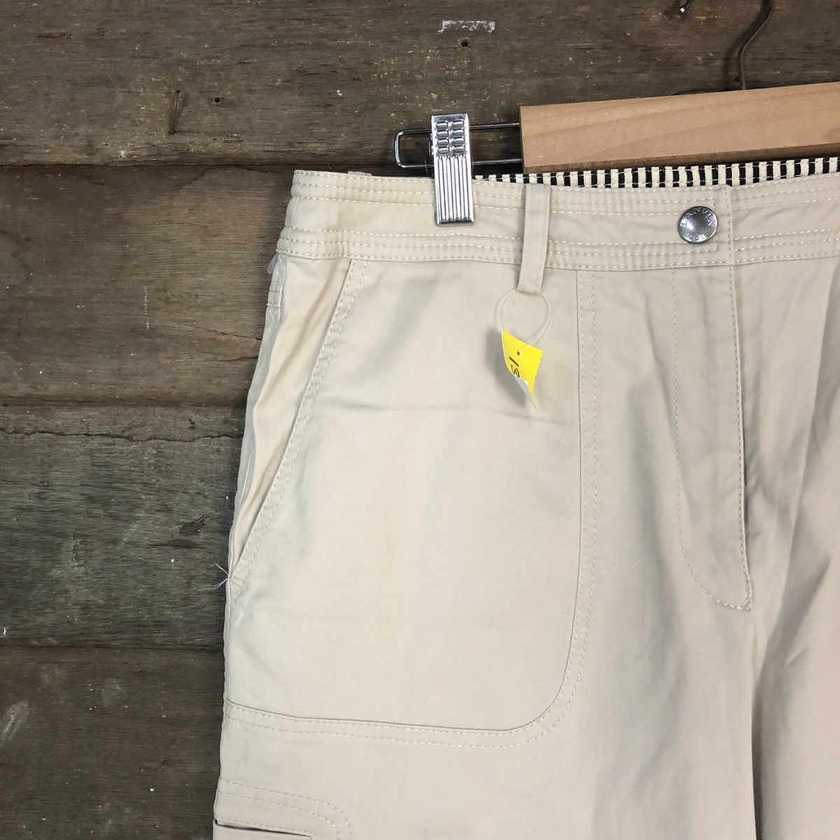 Japanese Brand DLL Lanvin Cream Cargo Multipocket Pants #1361 Size 28" / US 6 / IT 42 - 4 Thumbnail