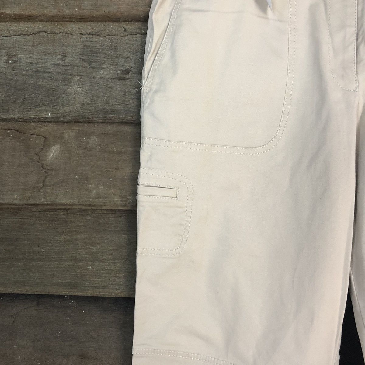 Japanese Brand DLL Lanvin Cream Cargo Multipocket Pants #1361 Size 28" / US 6 / IT 42 - 6 Thumbnail