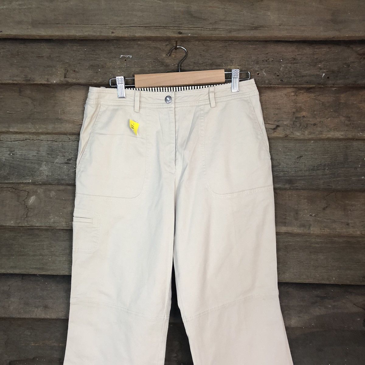 Japanese Brand DLL Lanvin Cream Cargo Multipocket Pants #1361 Size 28" / US 6 / IT 42 - 2 Thumbnail