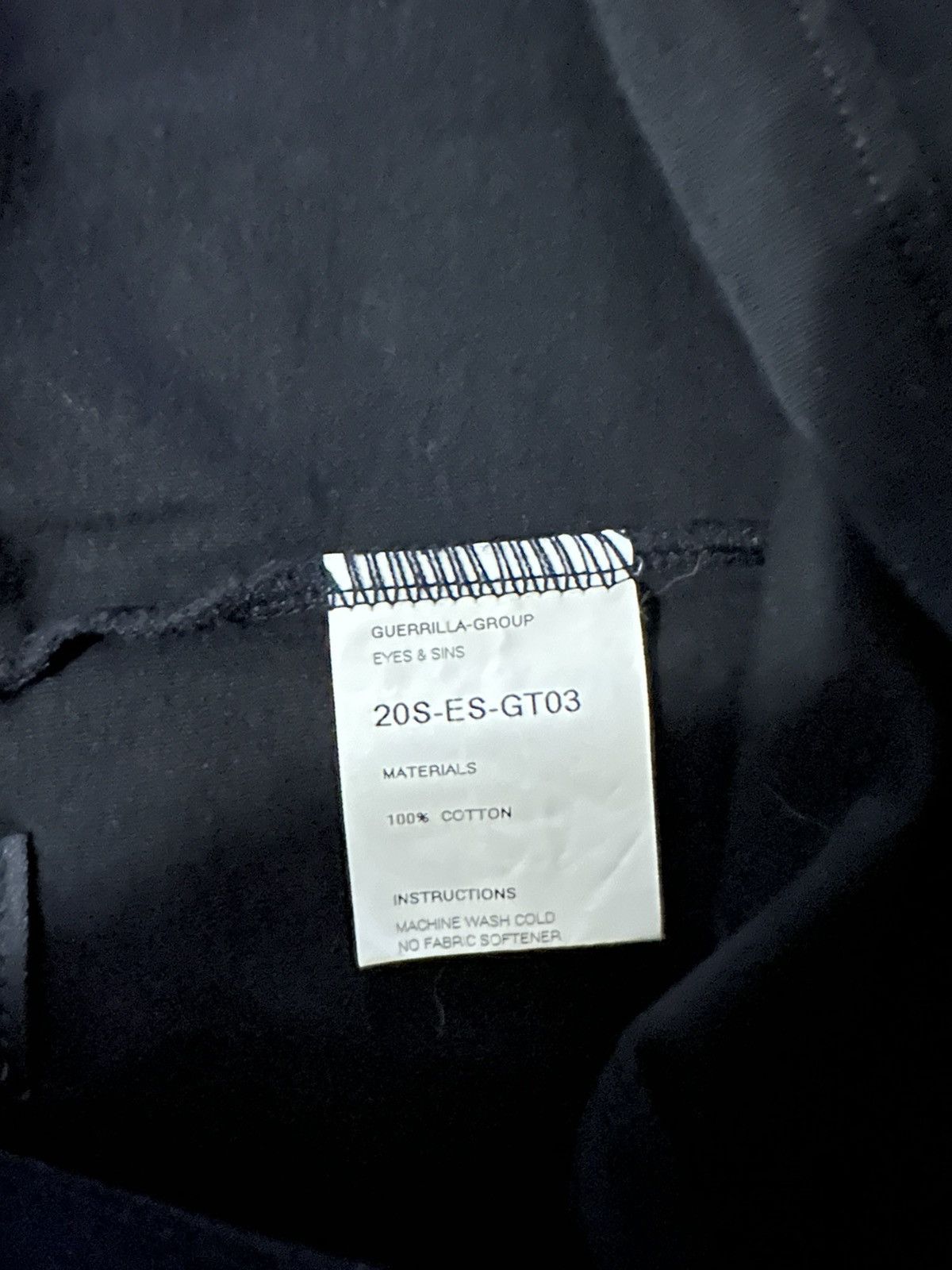 Guerilla Group × Guerrilla Group Guerrilla Group Black T-shirt 20S-ES-GT03 Size US S / EU 44-46 / 1 - 9 Thumbnail