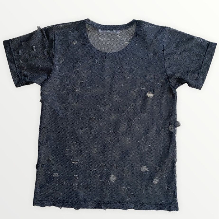 Comme des Garcons Comme Des Garcons Floral Laser Cut Mesh Net T Shirt Size US XS / EU 42 / 0 - 2 Thumbnail