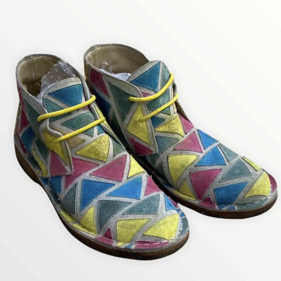 Comme des Garcons Runway Vintage FW01 Patchwork Chukka Boots Size US 9 / EU 42 - 2 Thumbnail