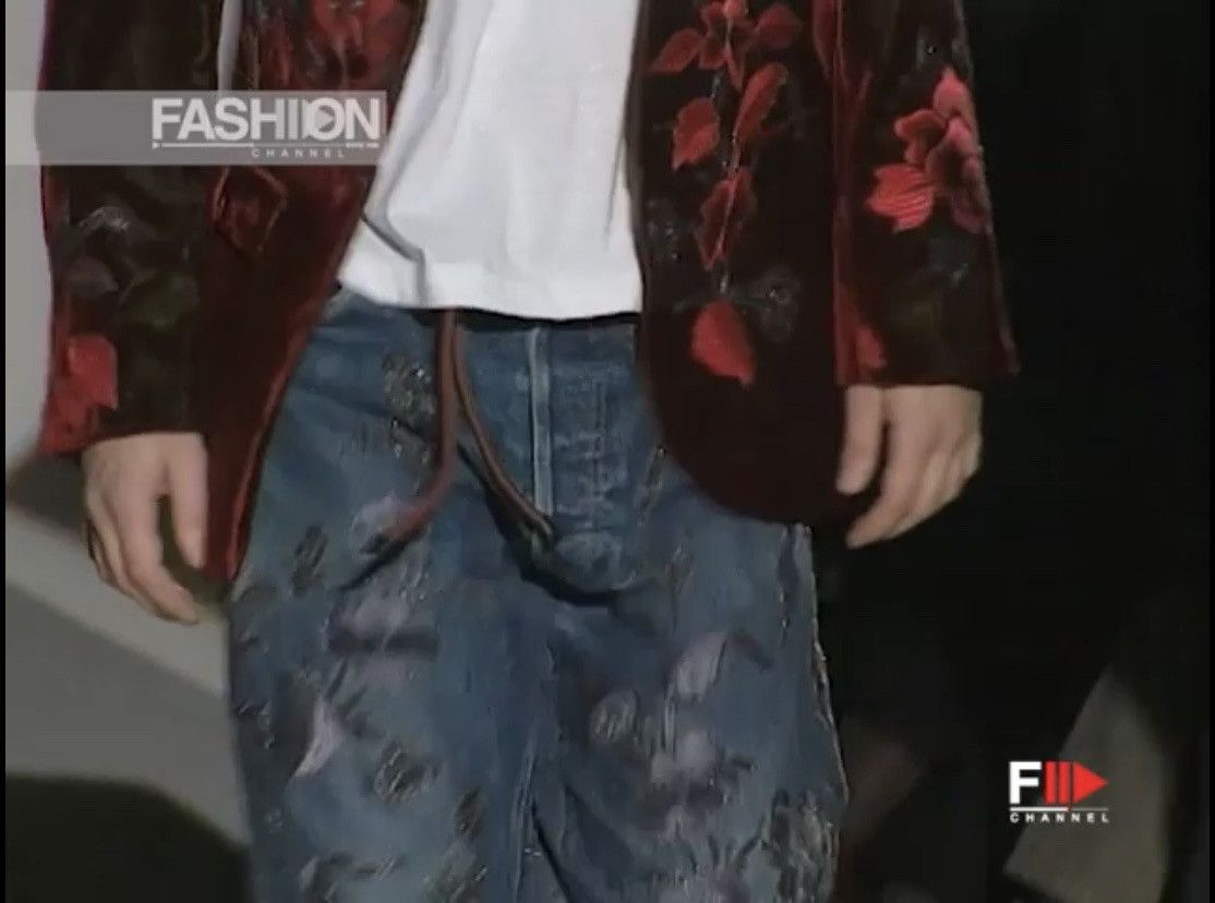Gucci Fall99 AD And Runway Floral Embroiled Denim Size US 32 / EU 48 - 10 Thumbnail