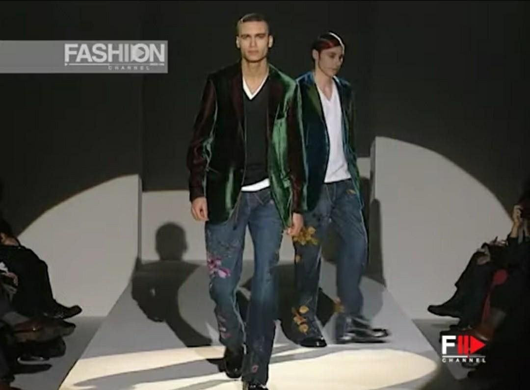 Gucci Fall99 AD And Runway Floral Embroiled Denim Size US 32 / EU 48 - 14 Thumbnail