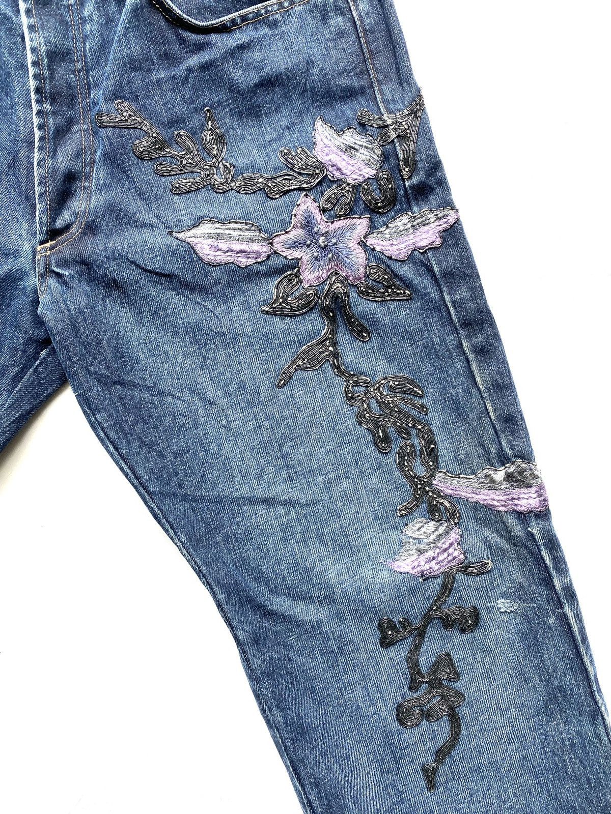 Gucci Fall99 AD And Runway Floral Embroiled Denim Size US 32 / EU 48 - 3 Thumbnail