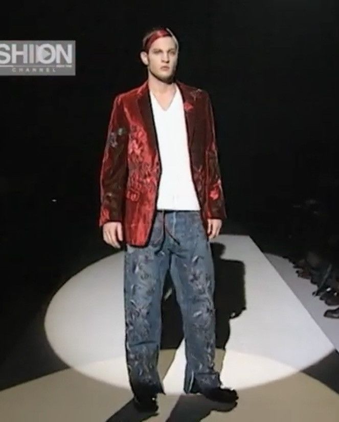 Gucci Fall99 AD And Runway Floral Embroiled Denim Size US 32 / EU 48 - 9 Thumbnail