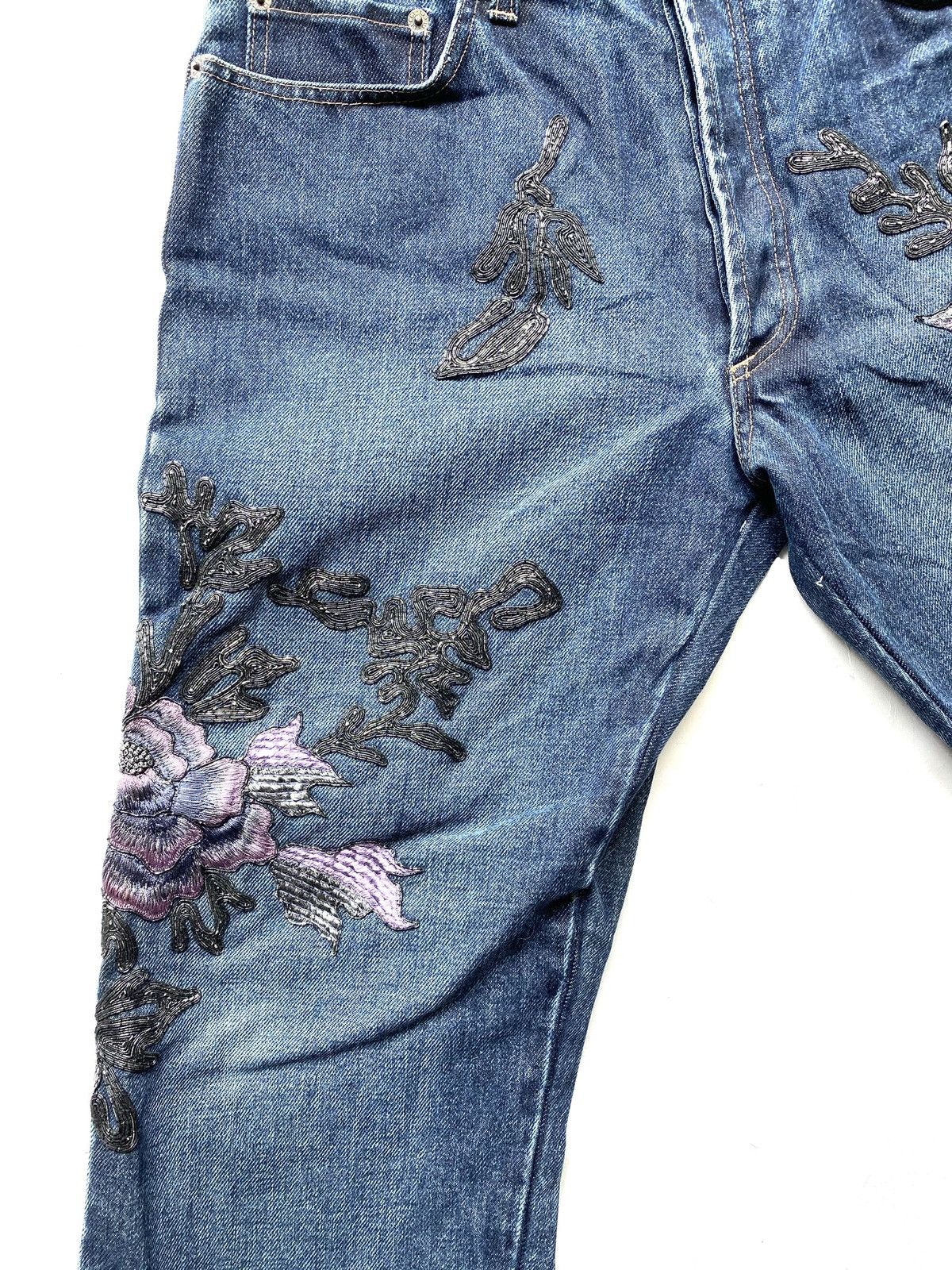 Gucci Fall99 AD And Runway Floral Embroiled Denim Size US 32 / EU 48 - 4 Thumbnail