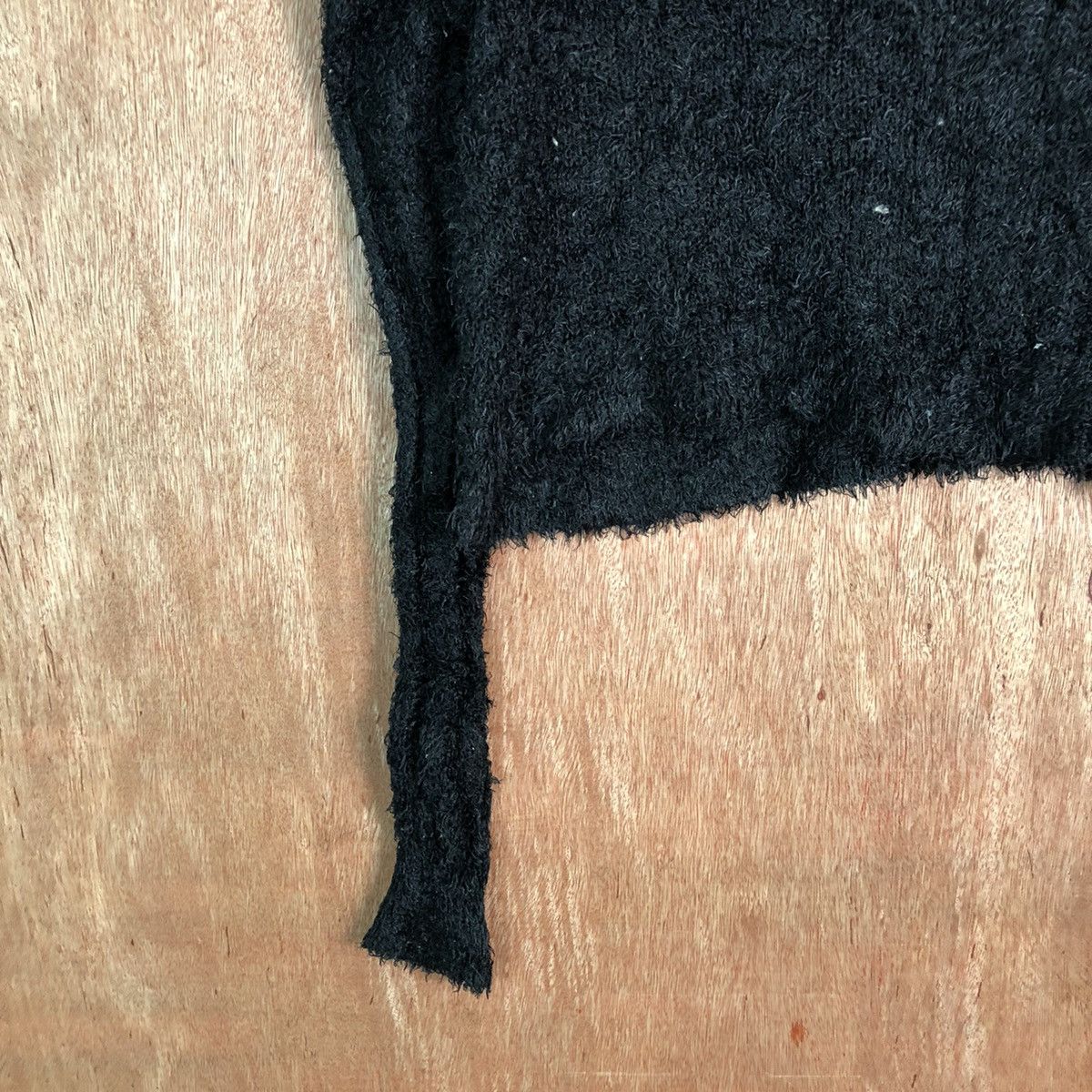 Japanese Brand GU Black Shag Shaggy Fur Mohair Knitwear #6550 Size L / US 10 / IT 46 - 4 Thumbnail