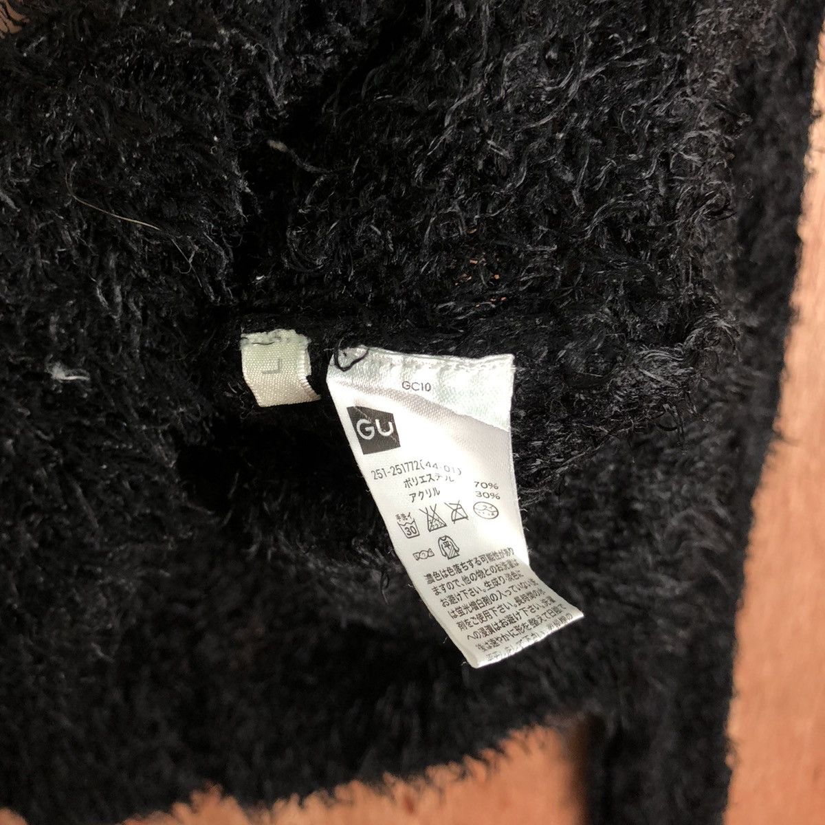 Japanese Brand GU Black Shag Shaggy Fur Mohair Knitwear #6550 Size L / US 10 / IT 46 - 6 Thumbnail
