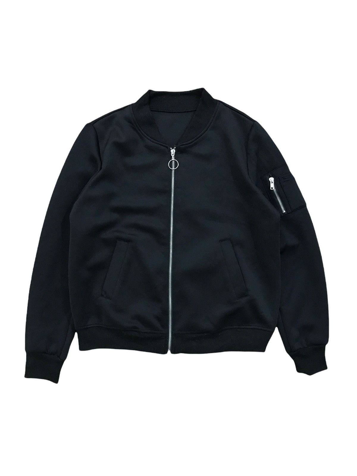 20471120 × Seditionaries Japanese Brand Minimalist Black Bomber MA-1 Style Jacket Size US S / EU 44-46 / 1 - 1 Thumbnail