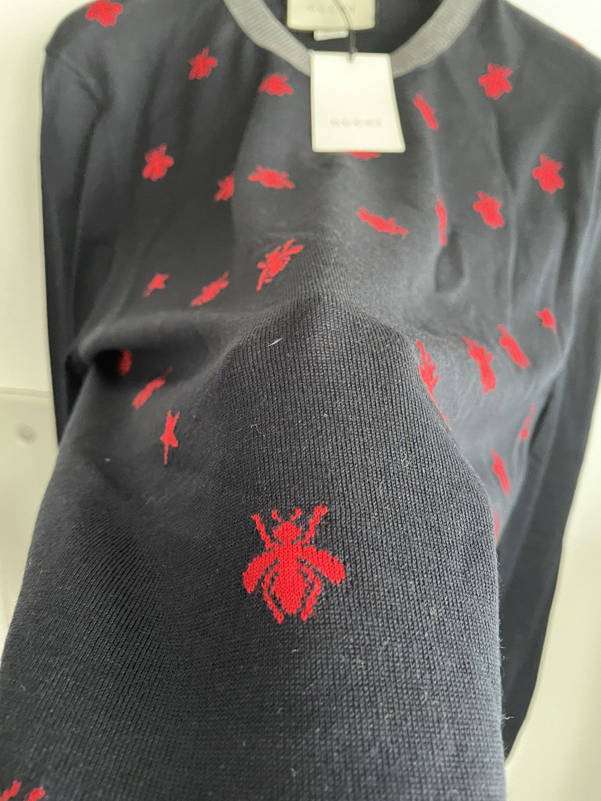 Gucci Rare Limited Iconic Super Runway Bee 🐝 Fine Wool Sweater Size US L / EU 52-54 / 3 - 15 Thumbnail
