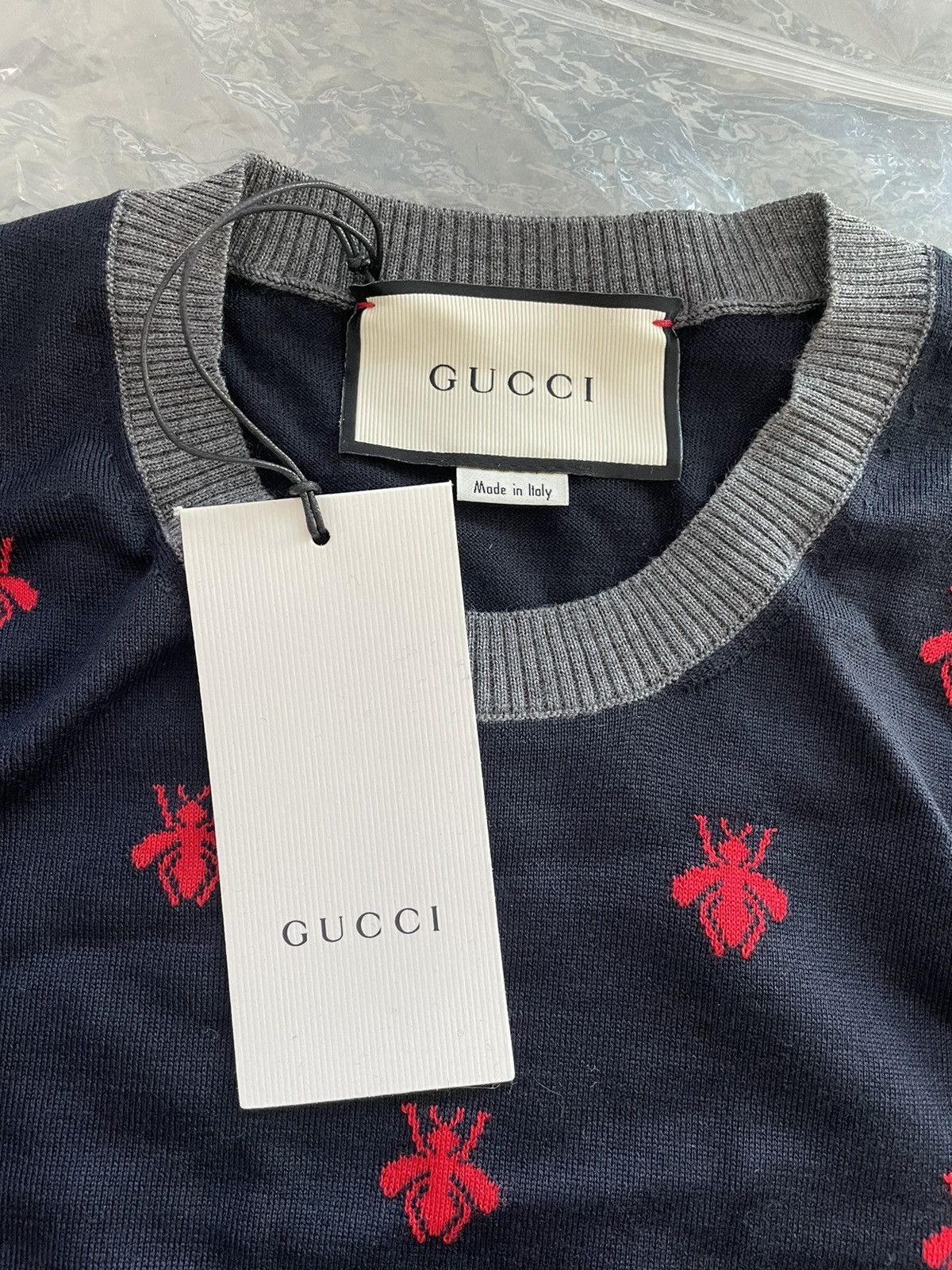 Gucci Rare Limited Iconic Super Runway Bee 🐝 Fine Wool Sweater Size US L / EU 52-54 / 3 - 6 Thumbnail