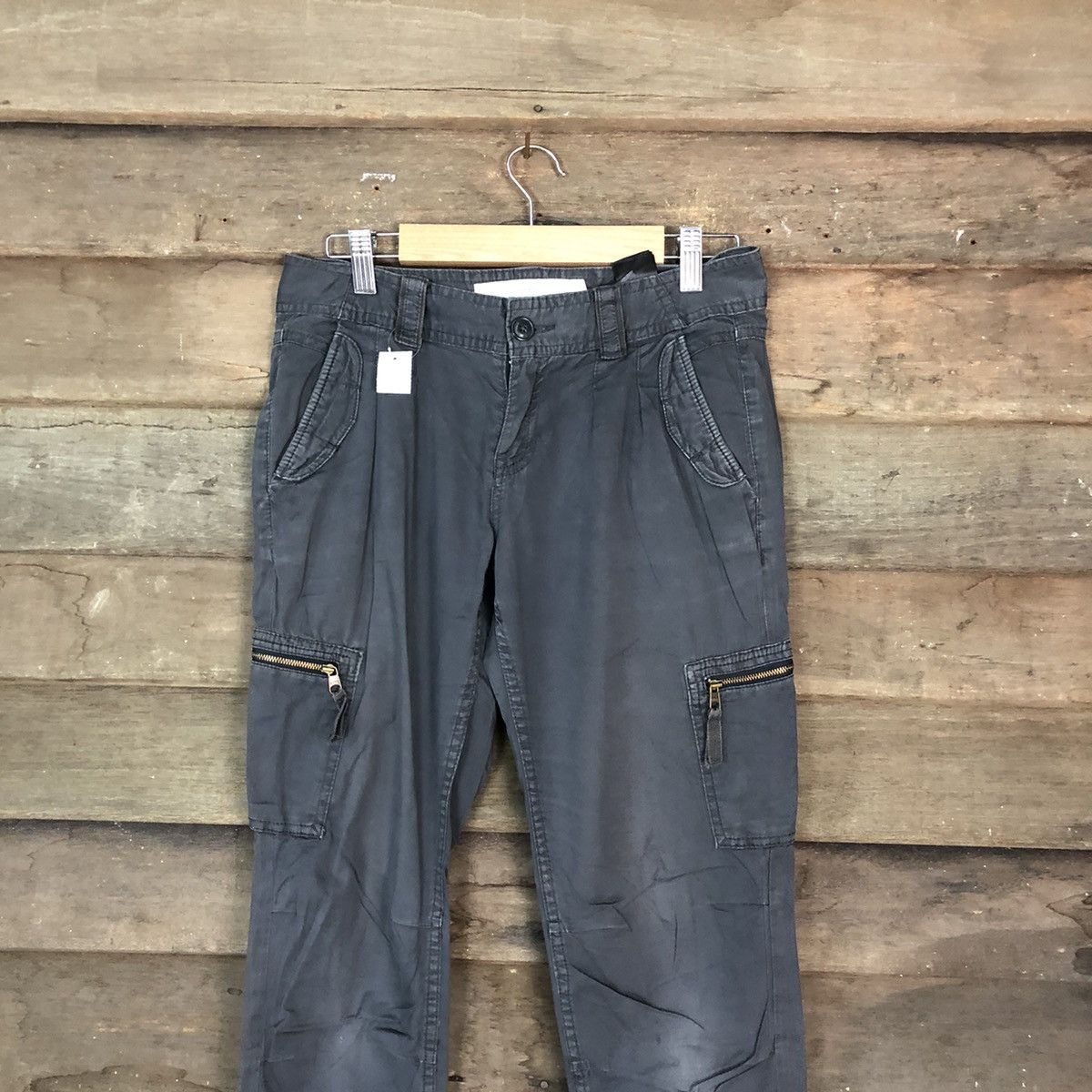 H&M DLL H&M Grey Cargo faded utility Multipocket Pants #1575 Size US 28 / EU 44 - 2 Thumbnail
