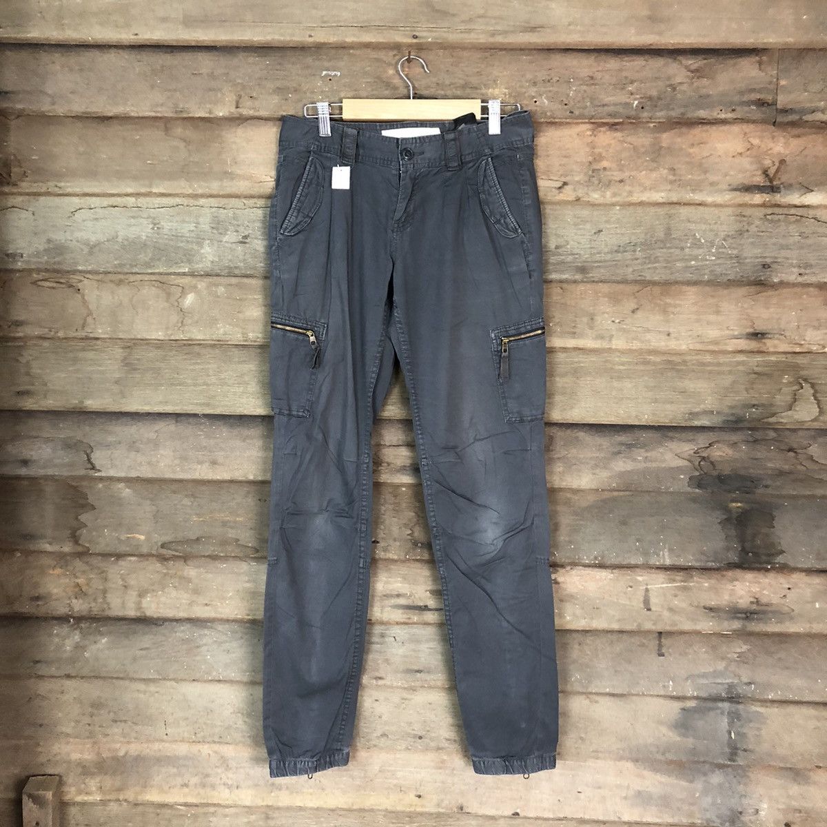 H&M DLL H&M Grey Cargo faded utility Multipocket Pants #1575 Size US 28 / EU 44 - 1 Thumbnail