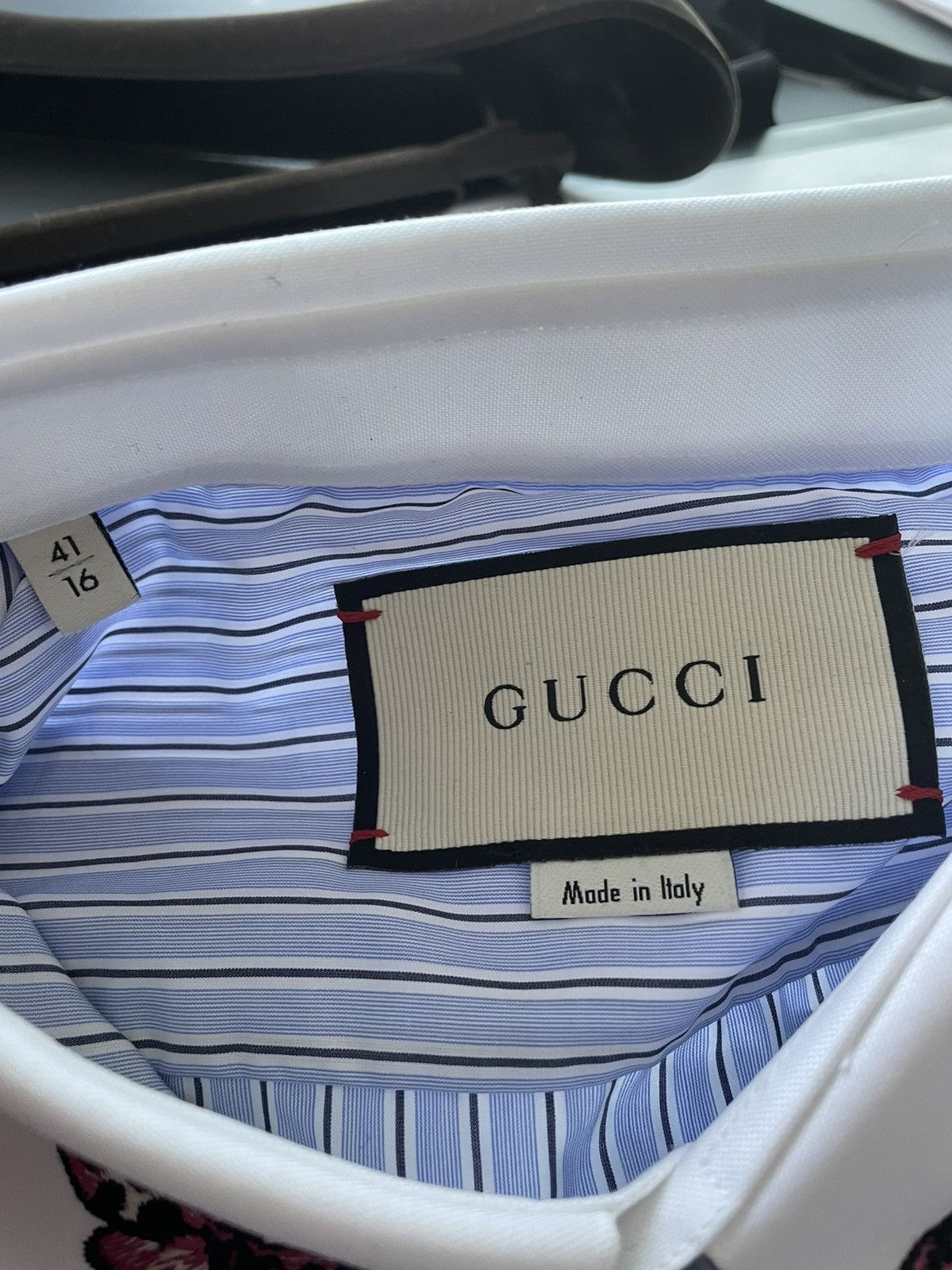 Gucci Rare 100% New Super Runway Embroidery Butterfly Duke Shirt Size US L / EU 52-54 / 3 - 4 Thumbnail