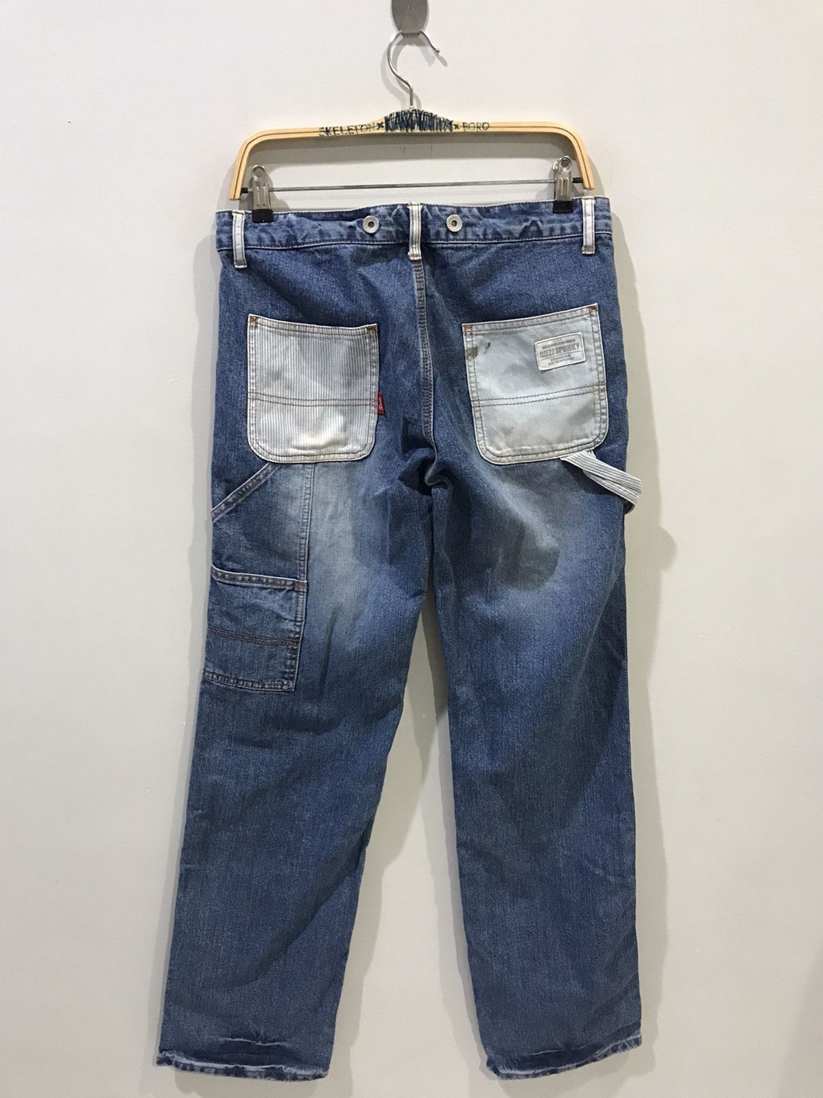 Japanese Brand BUZZSPUNKY Tokyo Japan Distressed Patchwork Designer Denim Size US 32 / EU 48 - 9 Thumbnail