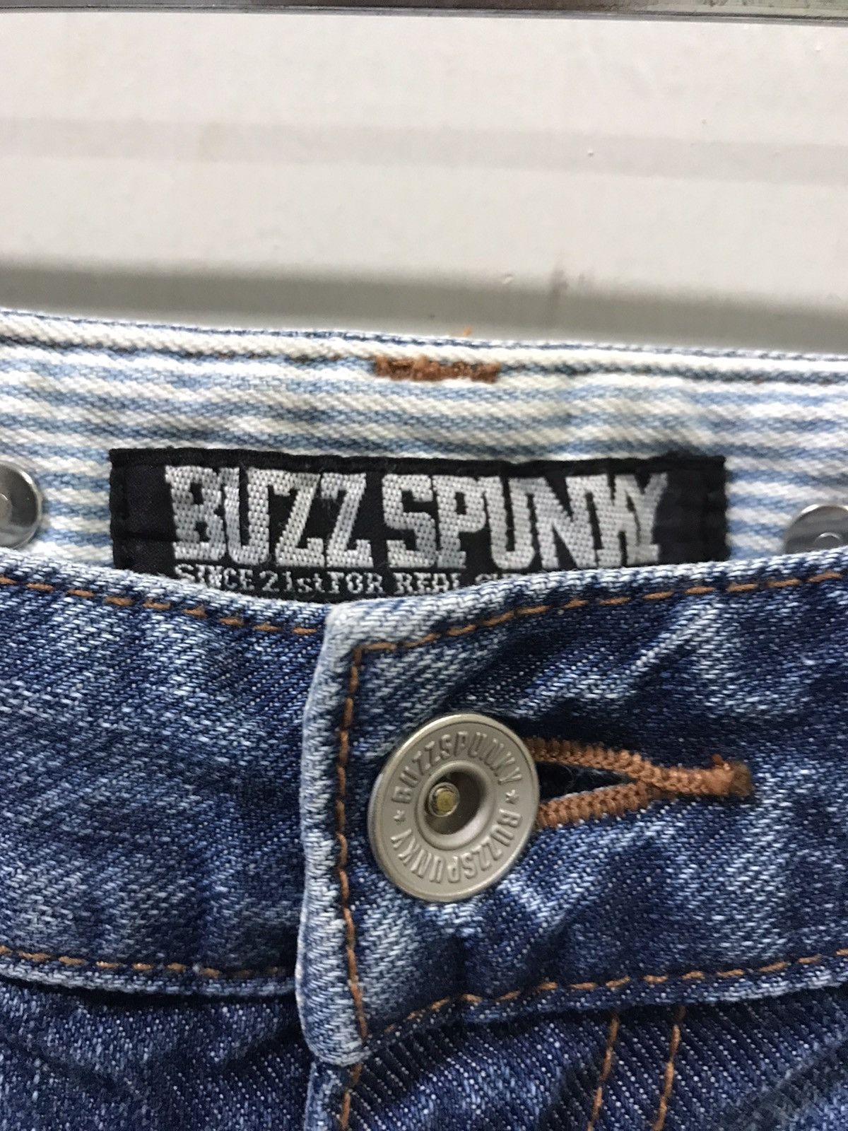Japanese Brand BUZZSPUNKY Tokyo Japan Distressed Patchwork Designer Denim Size US 32 / EU 48 - 8 Thumbnail