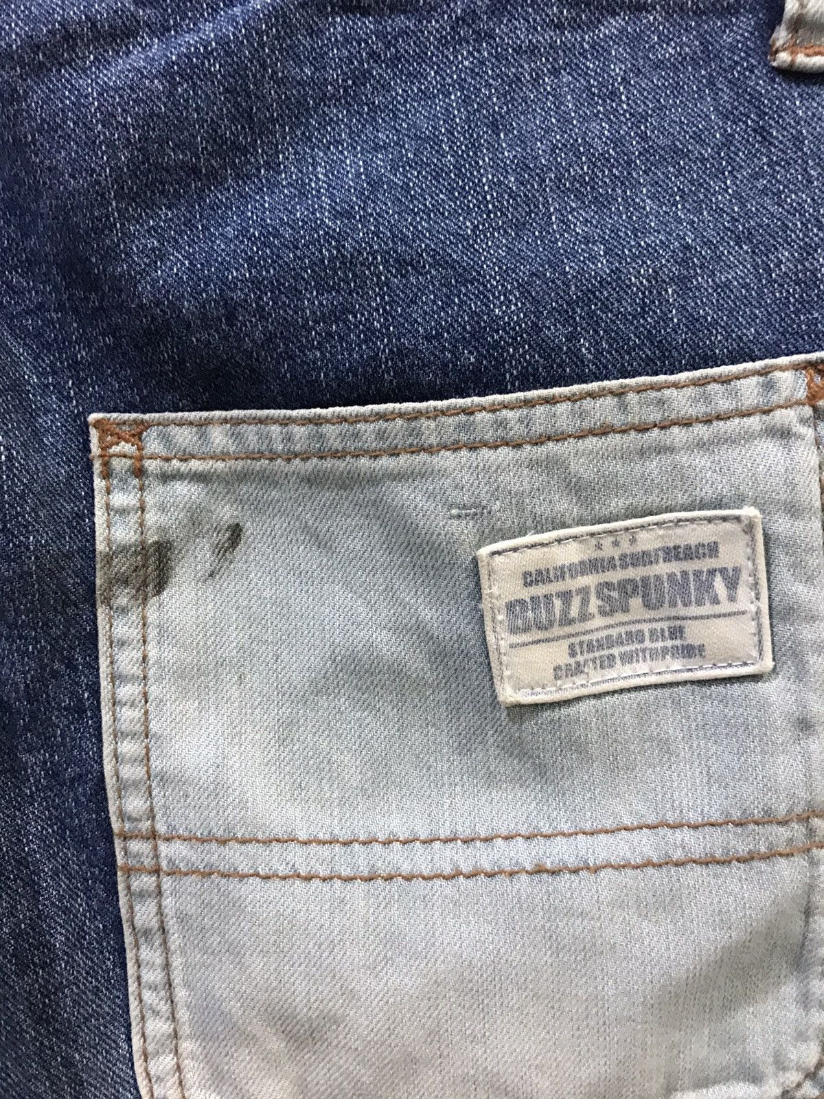 Japanese Brand BUZZSPUNKY Tokyo Japan Distressed Patchwork Designer Denim Size US 32 / EU 48 - 13 Thumbnail