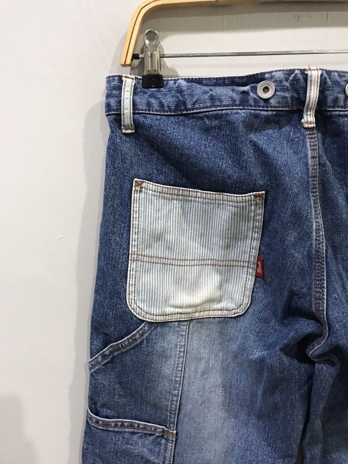 Japanese Brand BUZZSPUNKY Tokyo Japan Distressed Patchwork Designer Denim Size US 32 / EU 48 - 11 Thumbnail