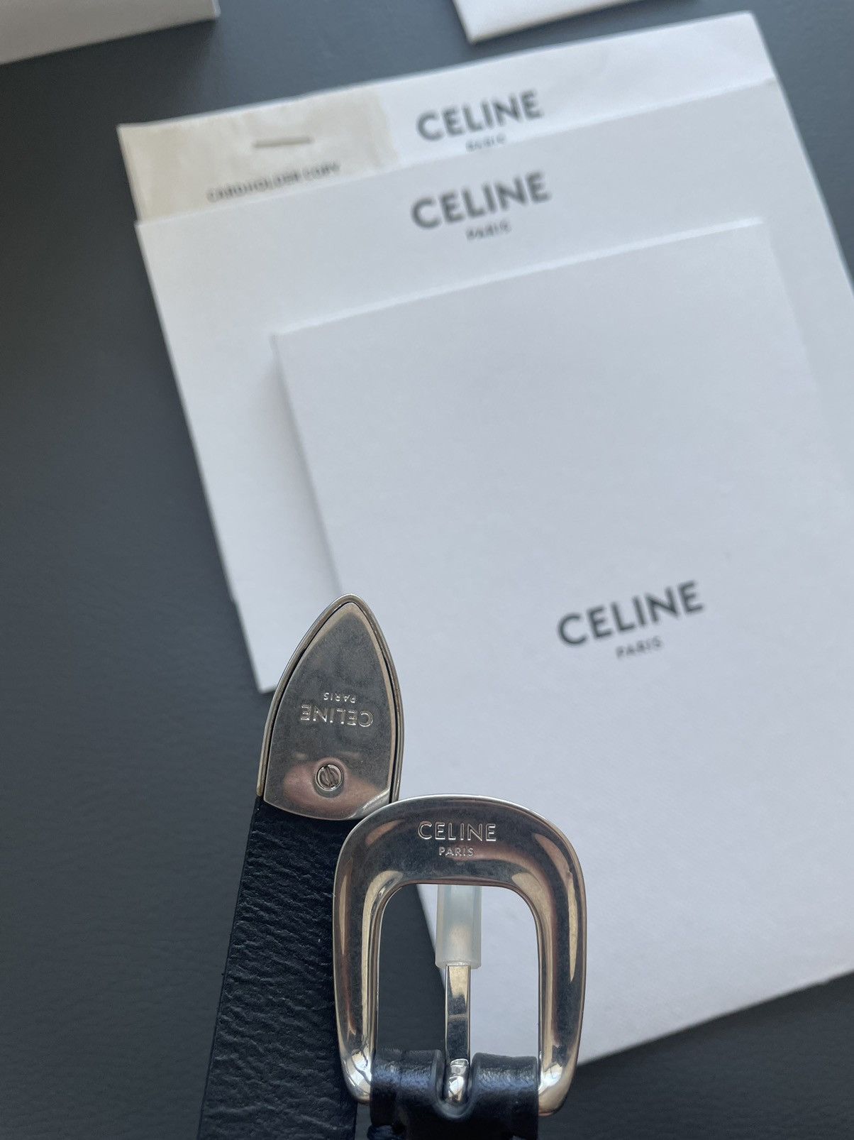 Celine × Hedi Slimane Extremely Rare Super Runway Classic Western Leather Belt Size 32 - 7 Thumbnail