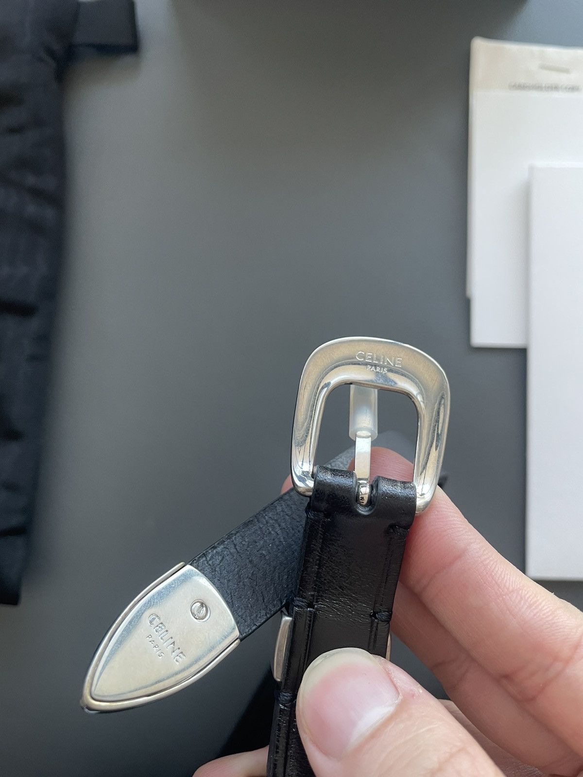 Celine × Hedi Slimane Extremely Rare Super Runway Classic Western Leather Belt Size 32 - 14 Thumbnail