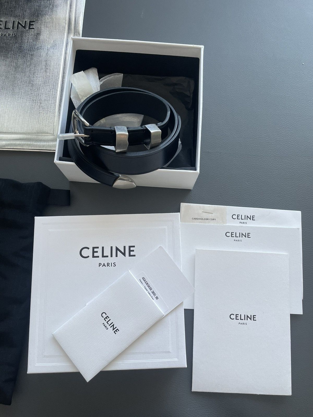 Celine × Hedi Slimane Extremely Rare Super Runway Classic Western Leather Belt Size 32 - 1 Thumbnail