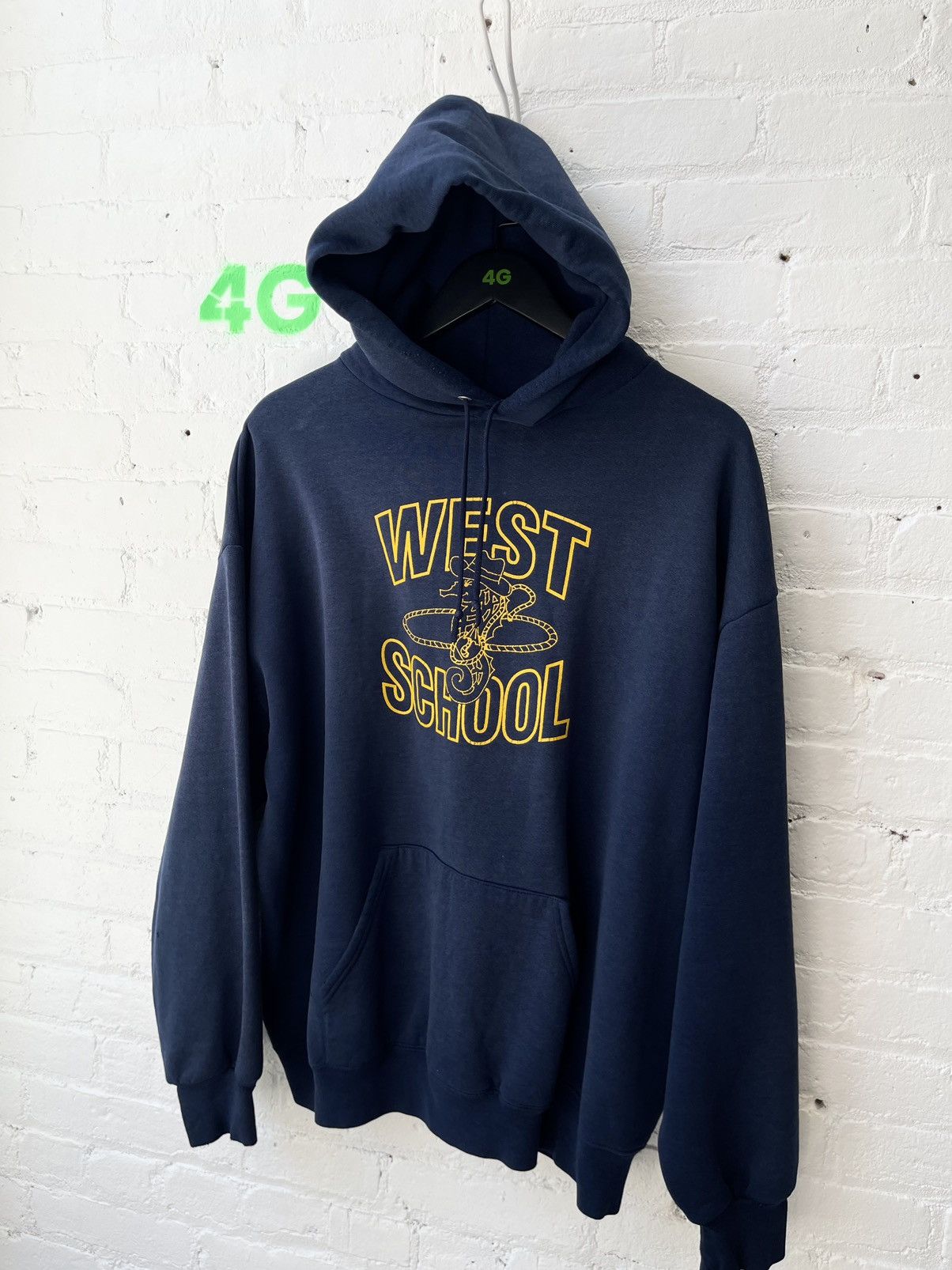 Vintage Vintage Seahorse WEST School Hoodie THRASHED XL XXL Size US XL / EU 56 / 4 - 2 Thumbnail