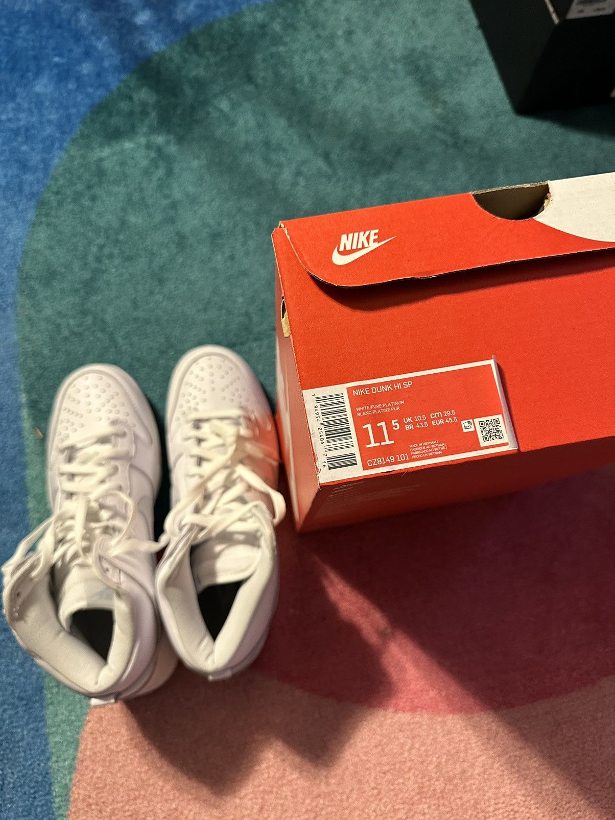 Nike Nike Dunk High SP Pure Platinum Size US 11.5 / EU 44-45 - 7 Thumbnail