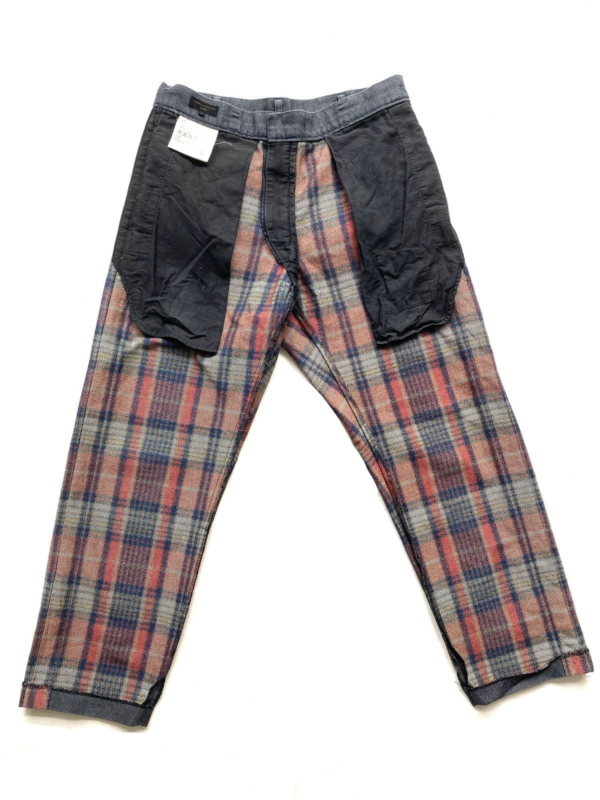 Comme des Garcons Vintage 2002 CDGH Red Tartan Striped Size US 31 - 2 Thumbnail