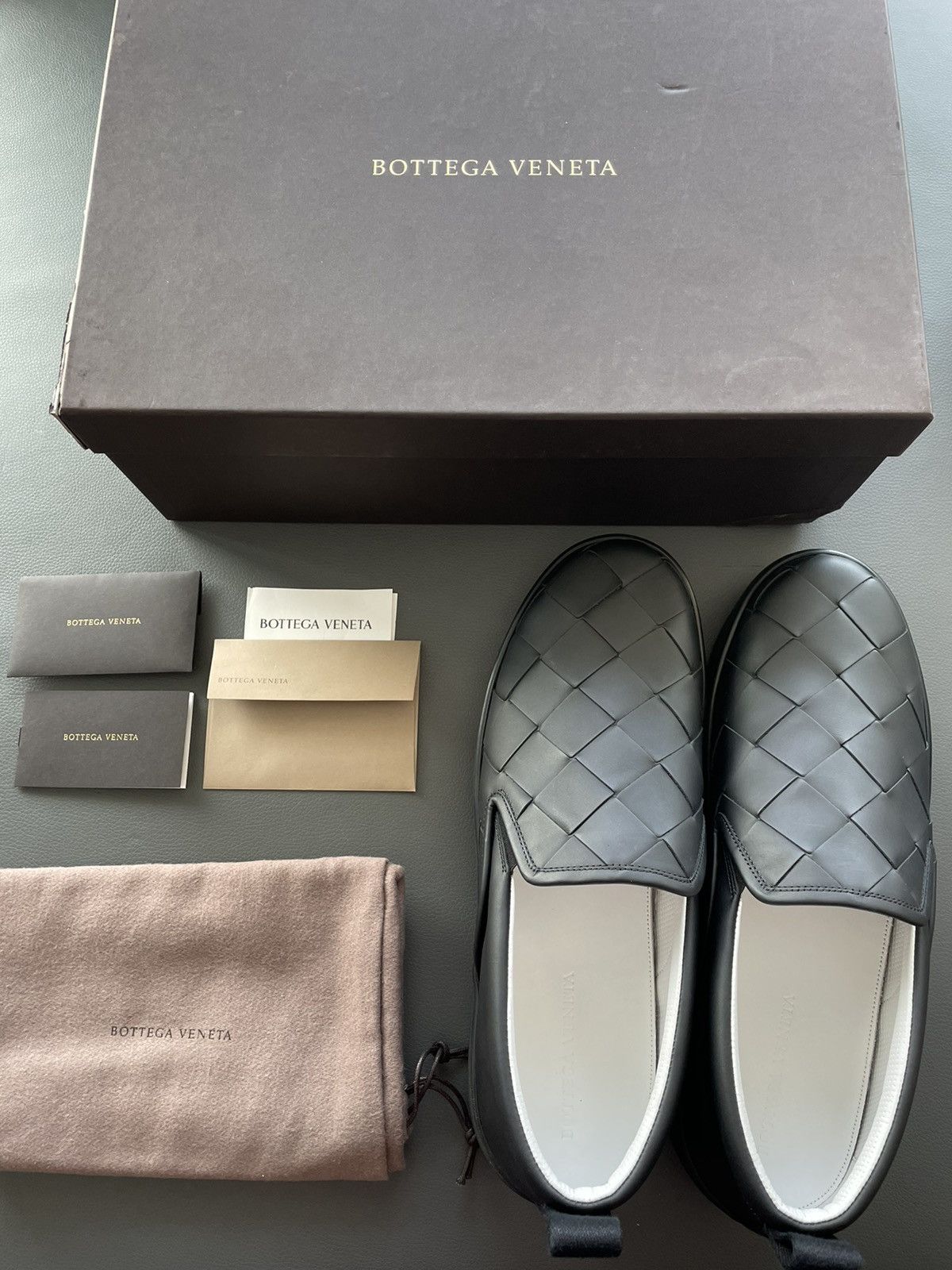 Bottega Veneta Rare BrandNew Daniel Lee Classic Intrecciato Leather Loafer Size US 12 / EU 45 - 22 Thumbnail