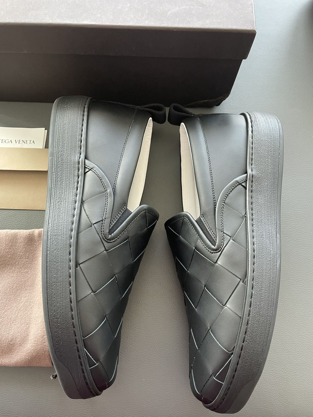 Bottega Veneta Rare BrandNew Daniel Lee Classic Intrecciato Leather Loafer Size US 12 / EU 45 - 25 Thumbnail