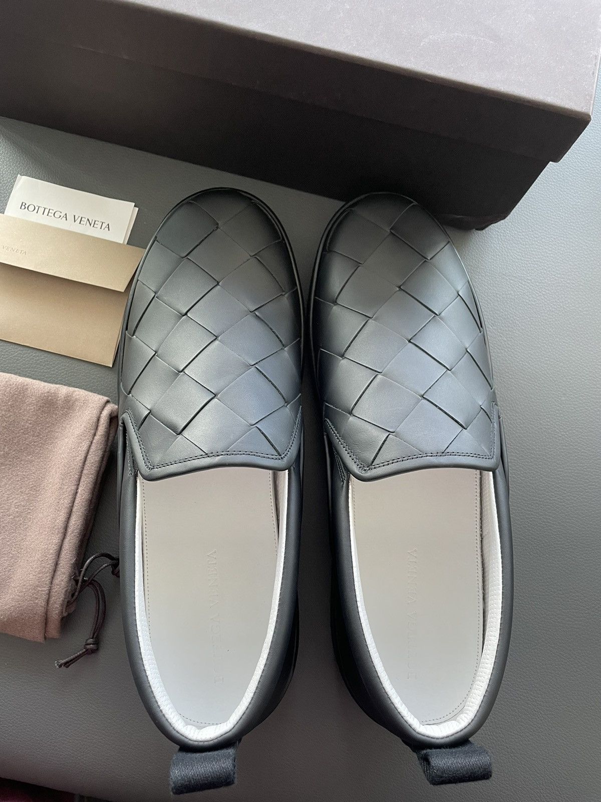 Bottega Veneta Rare BrandNew Daniel Lee Classic Intrecciato Leather Loafer Size US 12 / EU 45 - 24 Thumbnail