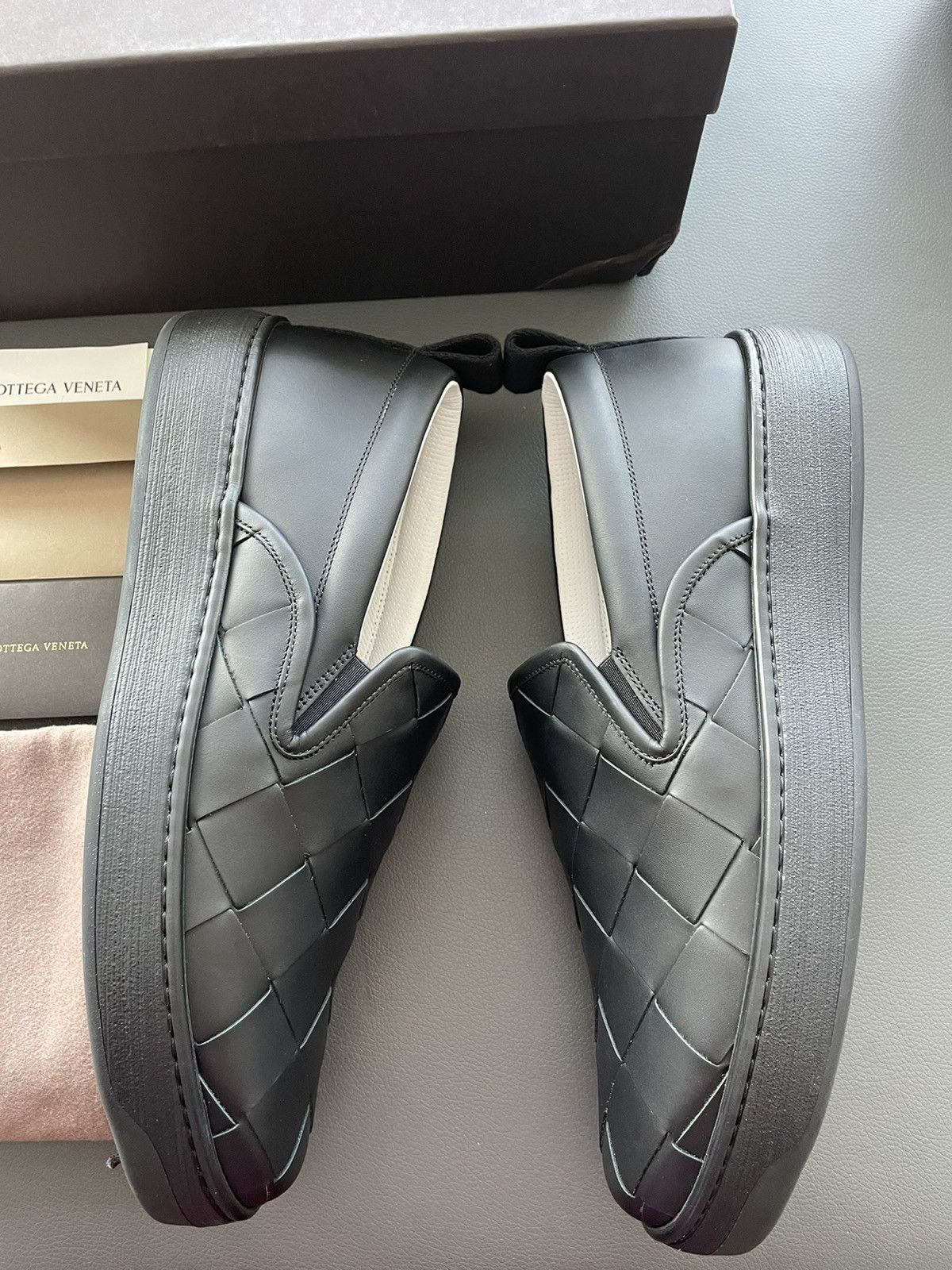 Bottega Veneta Rare BrandNew Daniel Lee Classic Intrecciato Leather Loafer Size US 12 / EU 45 - 20 Thumbnail