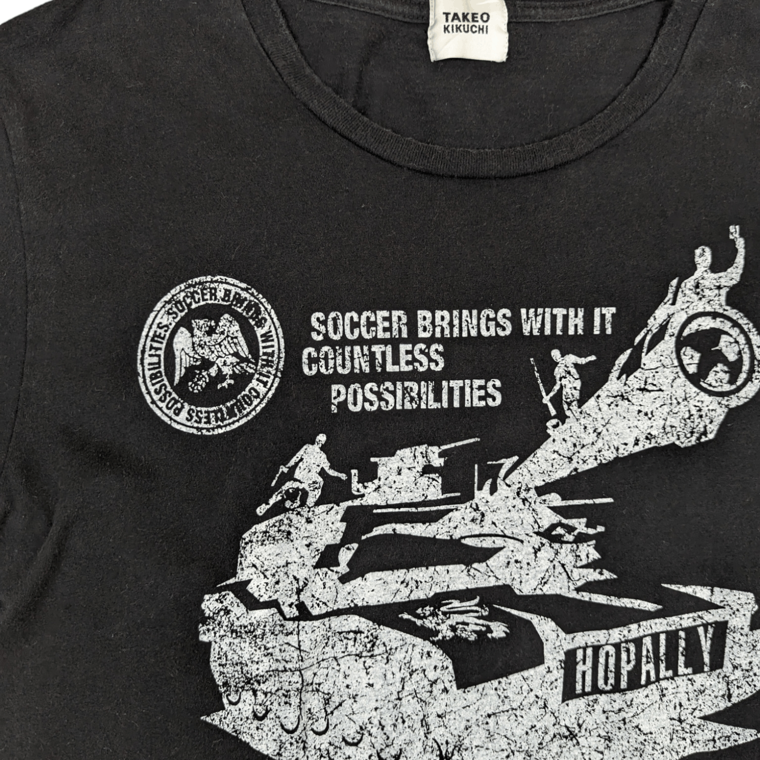 Takeo Kikuchi × Vintage TAKEO KIKUCHI Soccer Football Graphic Tee Single Stitches Size US S / EU 44-46 / 1 - 5 Thumbnail