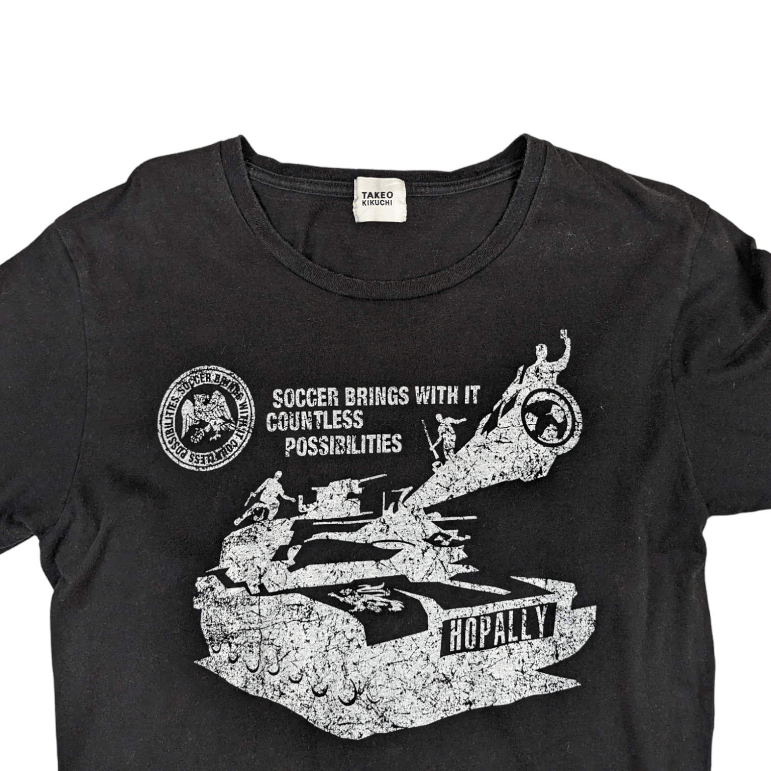 Takeo Kikuchi × Vintage TAKEO KIKUCHI Soccer Football Graphic Tee Single Stitches Size US S / EU 44-46 / 1 - 4 Thumbnail
