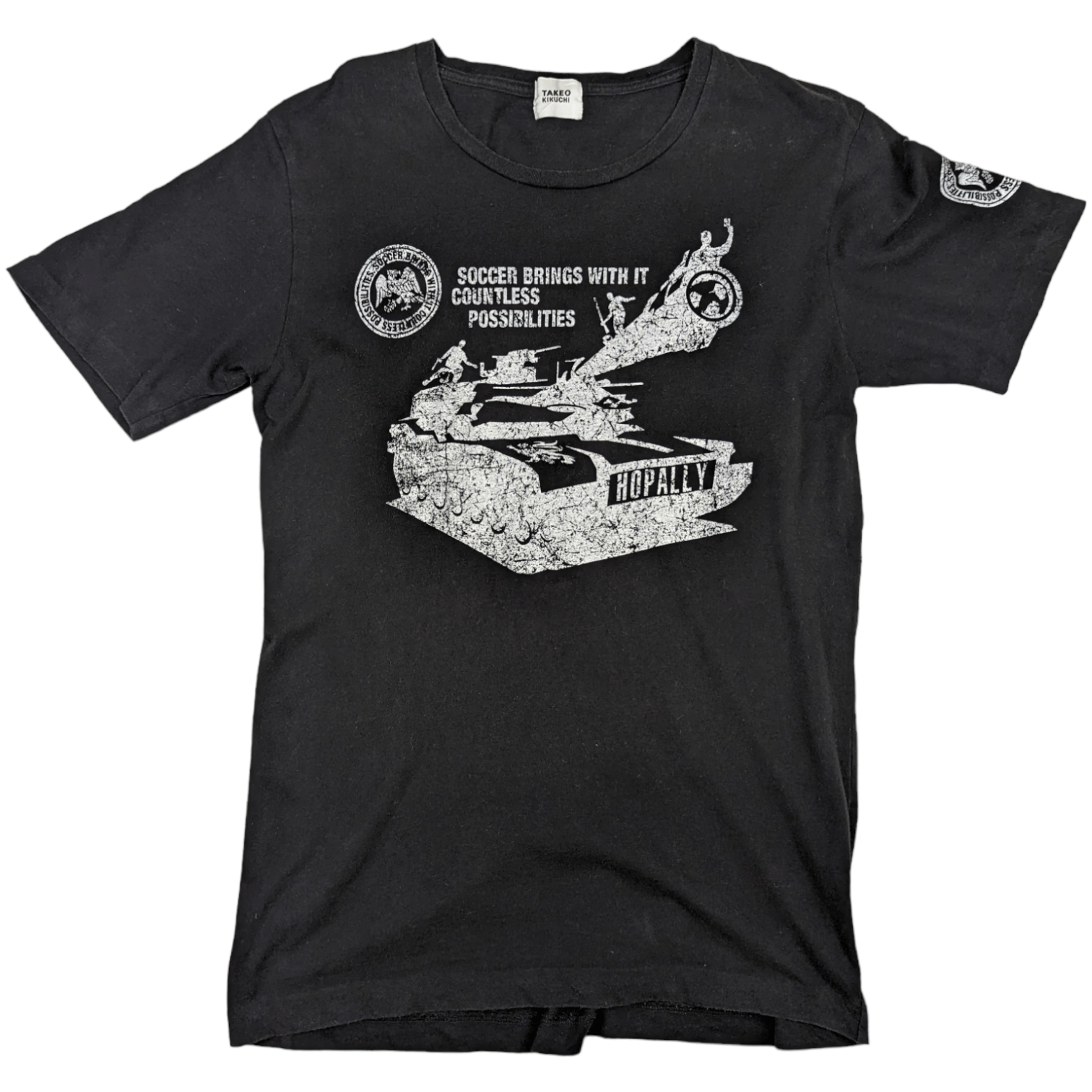 Takeo Kikuchi × Vintage TAKEO KIKUCHI Soccer Football Graphic Tee Single Stitches Size US S / EU 44-46 / 1 - 2 Thumbnail