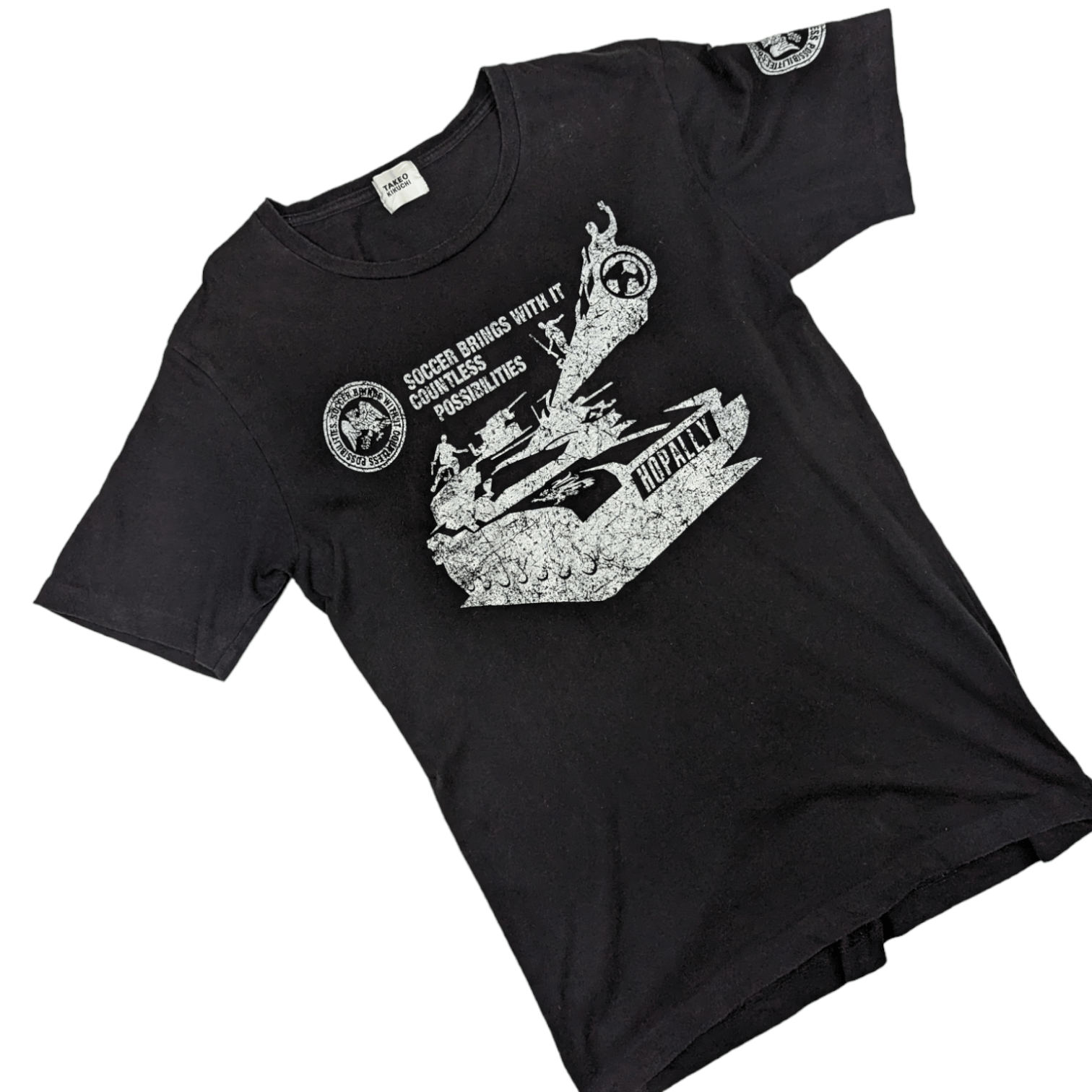 Takeo Kikuchi × Vintage TAKEO KIKUCHI Soccer Football Graphic Tee Single Stitches Size US S / EU 44-46 / 1 - 3 Thumbnail