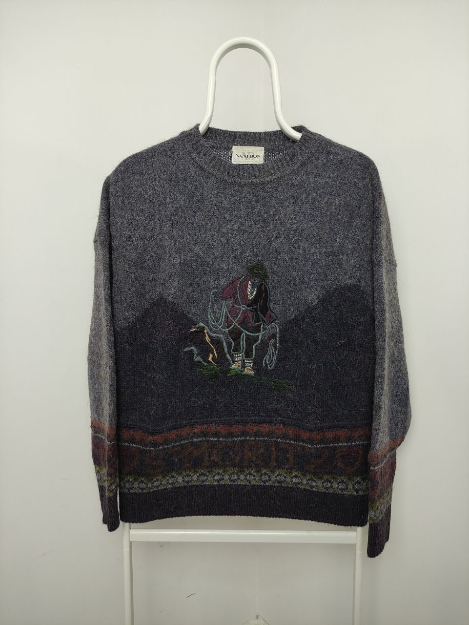 Vintage Knitwear Embroidered vintage alpaca lana Size US S / EU 44-46 / 1 - 1 Thumbnail