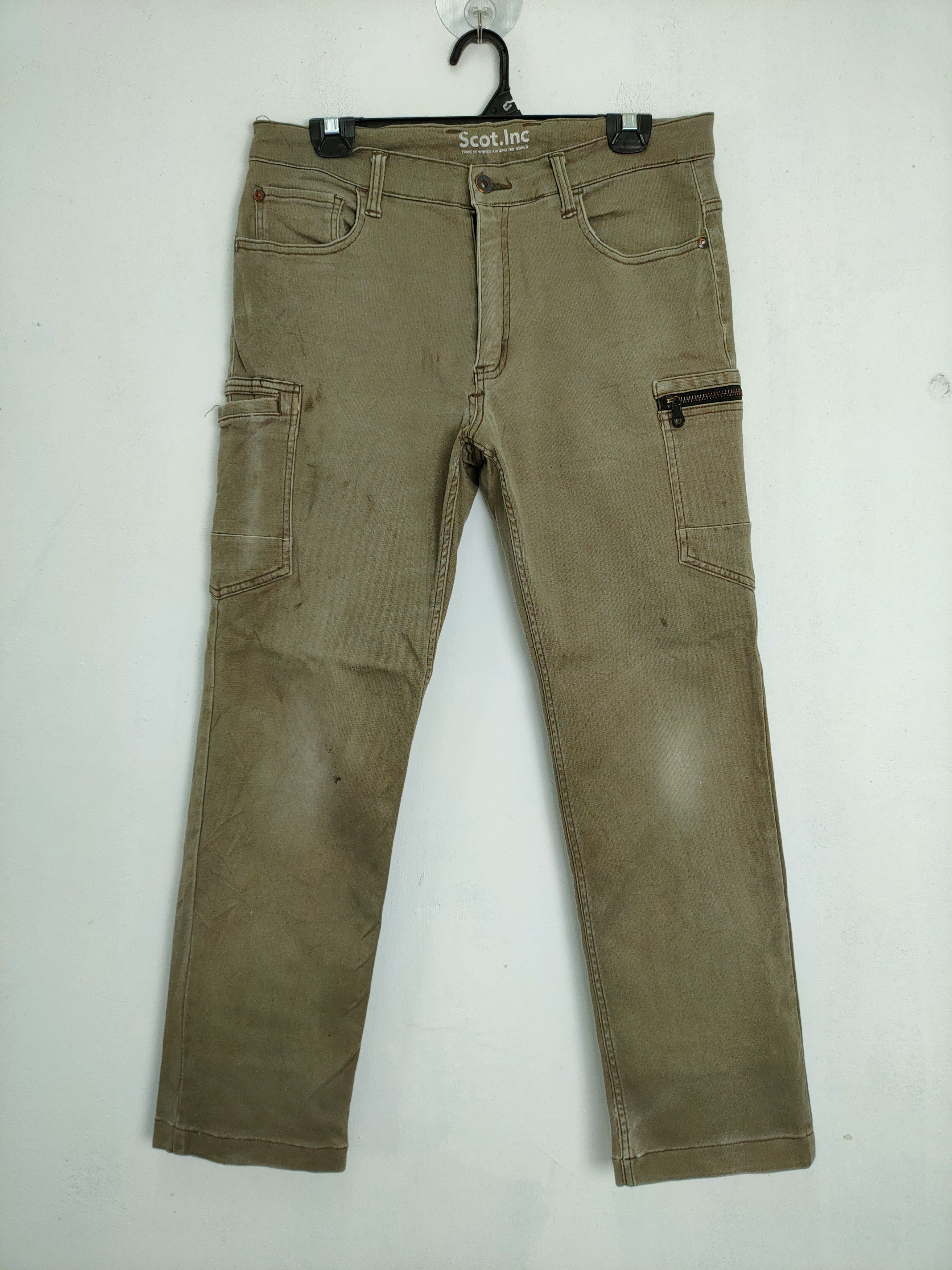 Vintage SCOT INC FADED GREEN RUSTY WORKWEAR CARGO PANTS Size US 32 / EU 48 - 1 Thumbnail