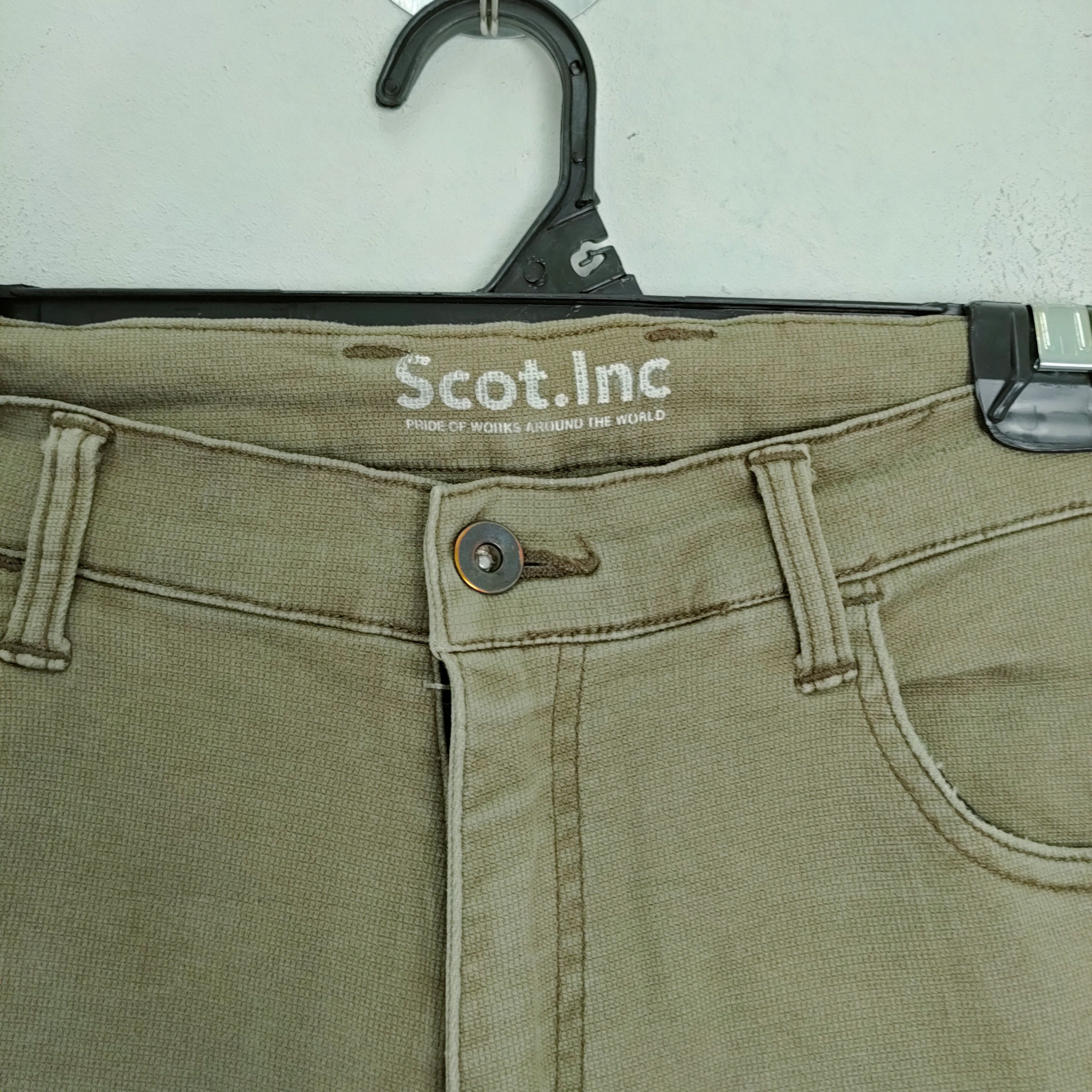 Vintage SCOT INC FADED GREEN RUSTY WORKWEAR CARGO PANTS Size US 32 / EU 48 - 4 Thumbnail