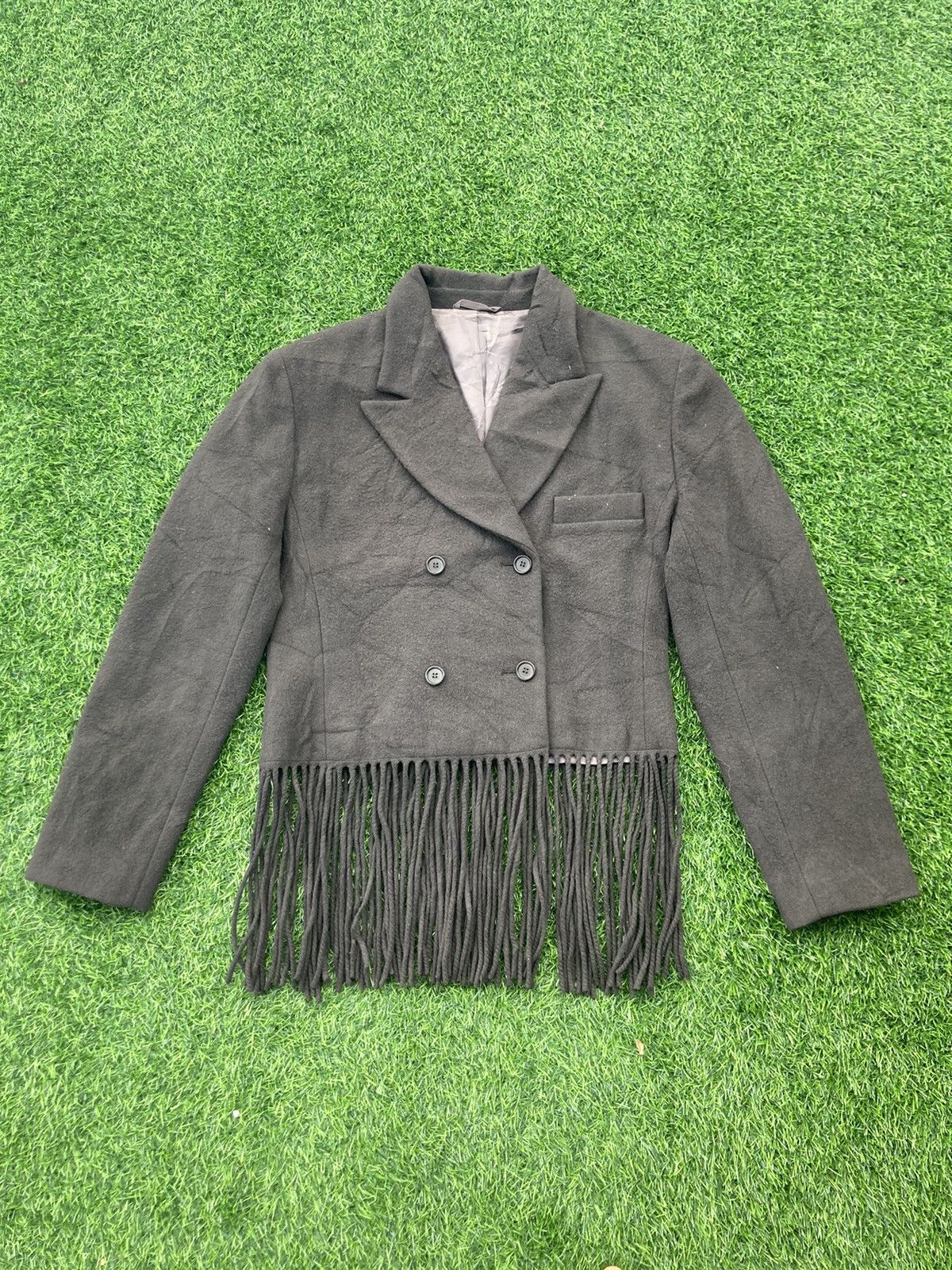 Helmut Lang ⭐️BIDDING OFFER⭐️ VINTAGE HELMUT LANG WOOL FRINGE JACKET Size US M / EU 48-50 / 2 - 1 Thumbnail