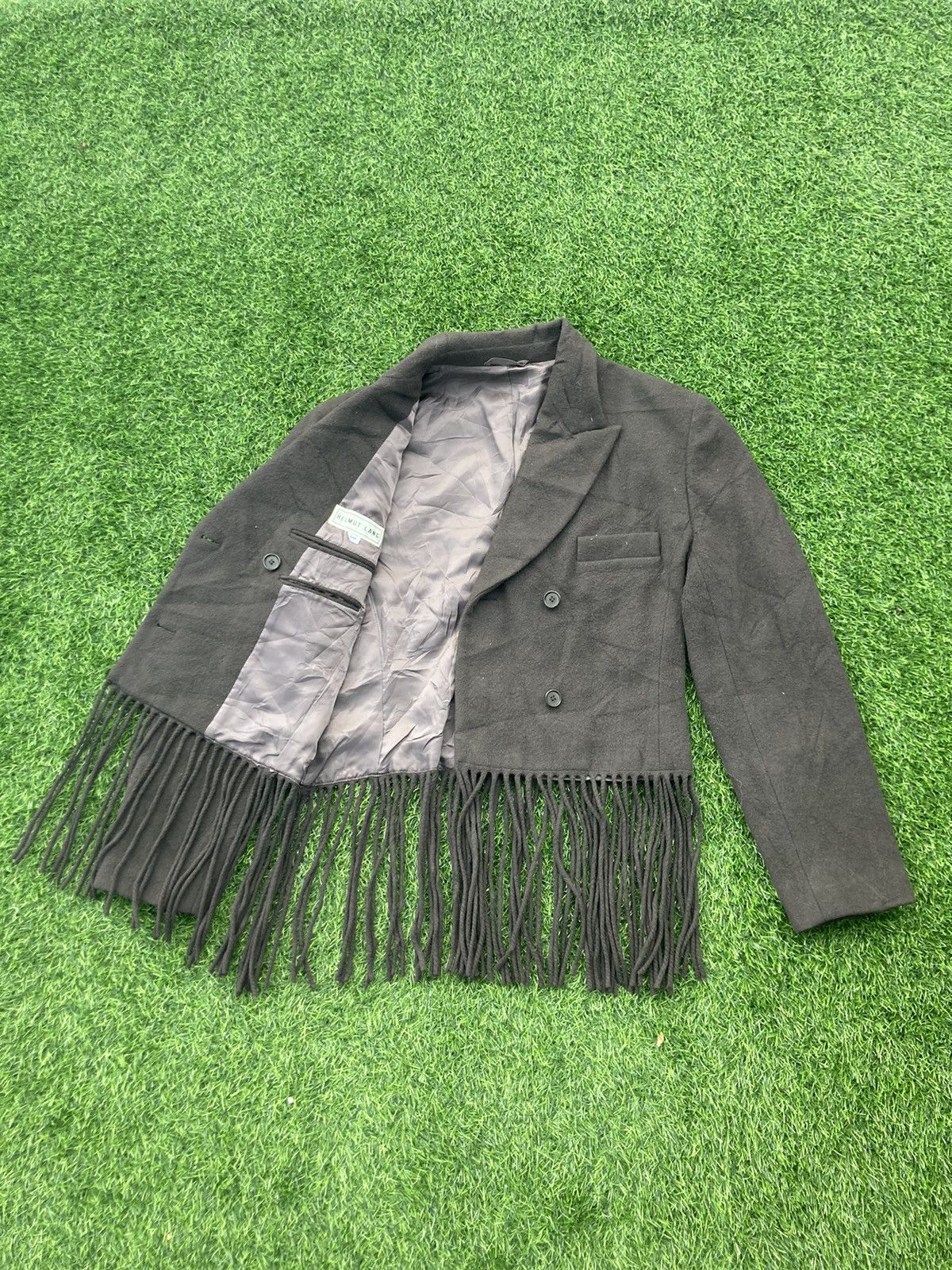 Helmut Lang ⭐️BIDDING OFFER⭐️ VINTAGE HELMUT LANG WOOL FRINGE JACKET Size US M / EU 48-50 / 2 - 2 Thumbnail