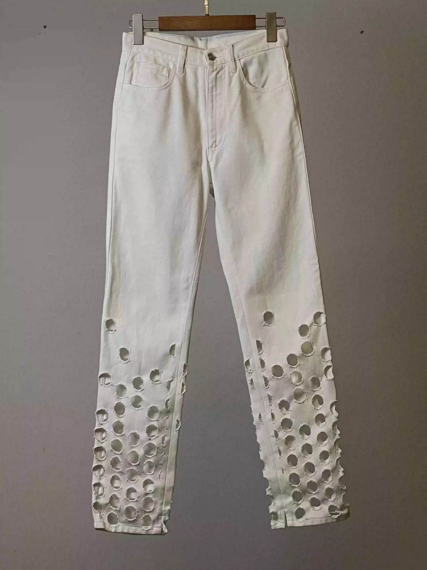 Maison Margiela Maison Margiela|S/S20 polka-dot ripped jeans Size US 30 / EU 46 - 1 Thumbnail