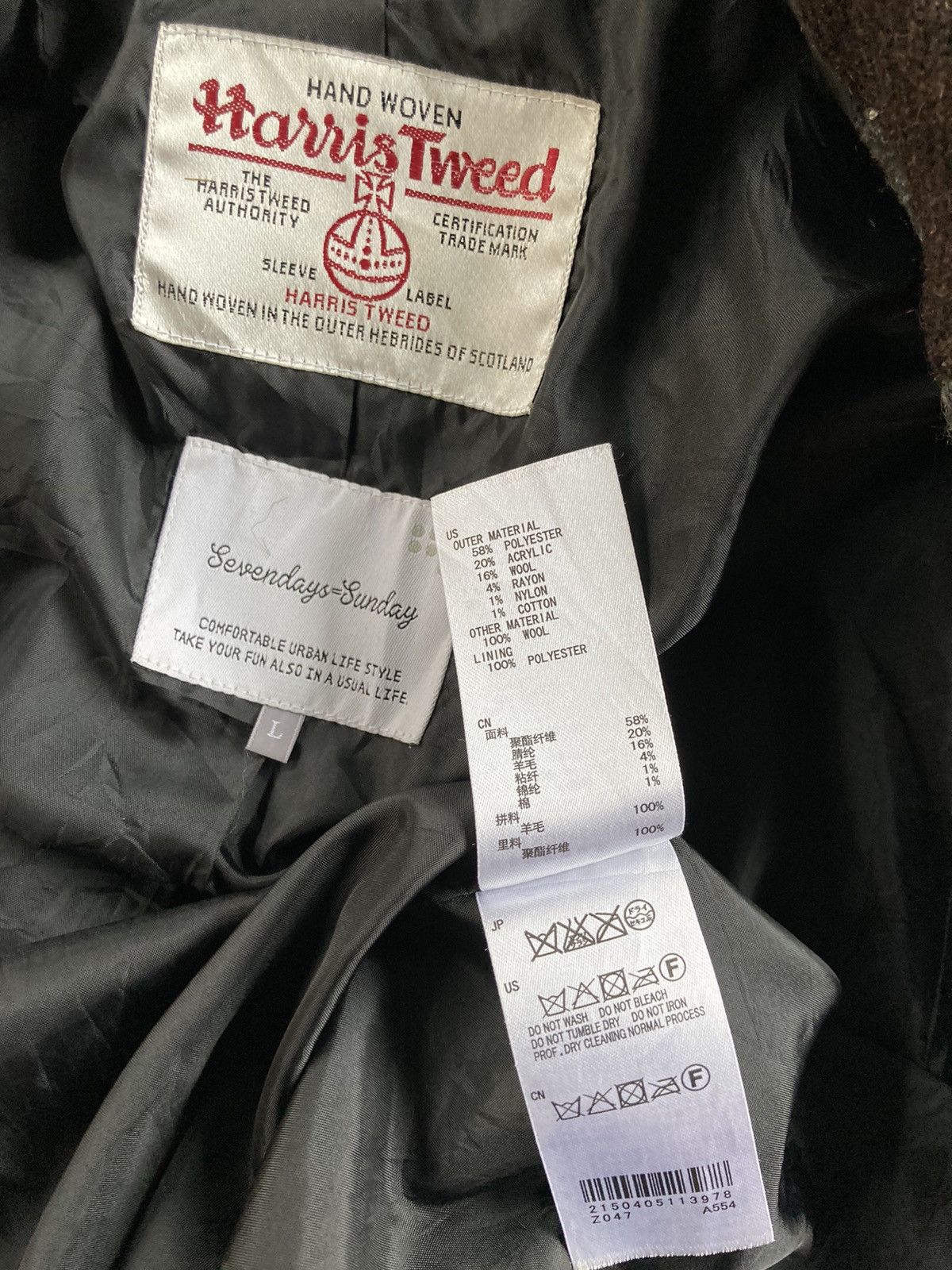 Harris Tweed Harris Tweed x Sevenday Sundays Wool Jacket Size US L / EU 52-54 / 3 - 7 Thumbnail