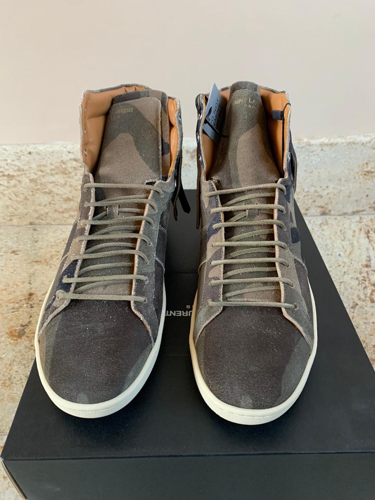 Saint Laurent Paris o1rshd1 SL10H Fringe Sneakers in Camo Size US 7 / EU 40 - 7 Thumbnail