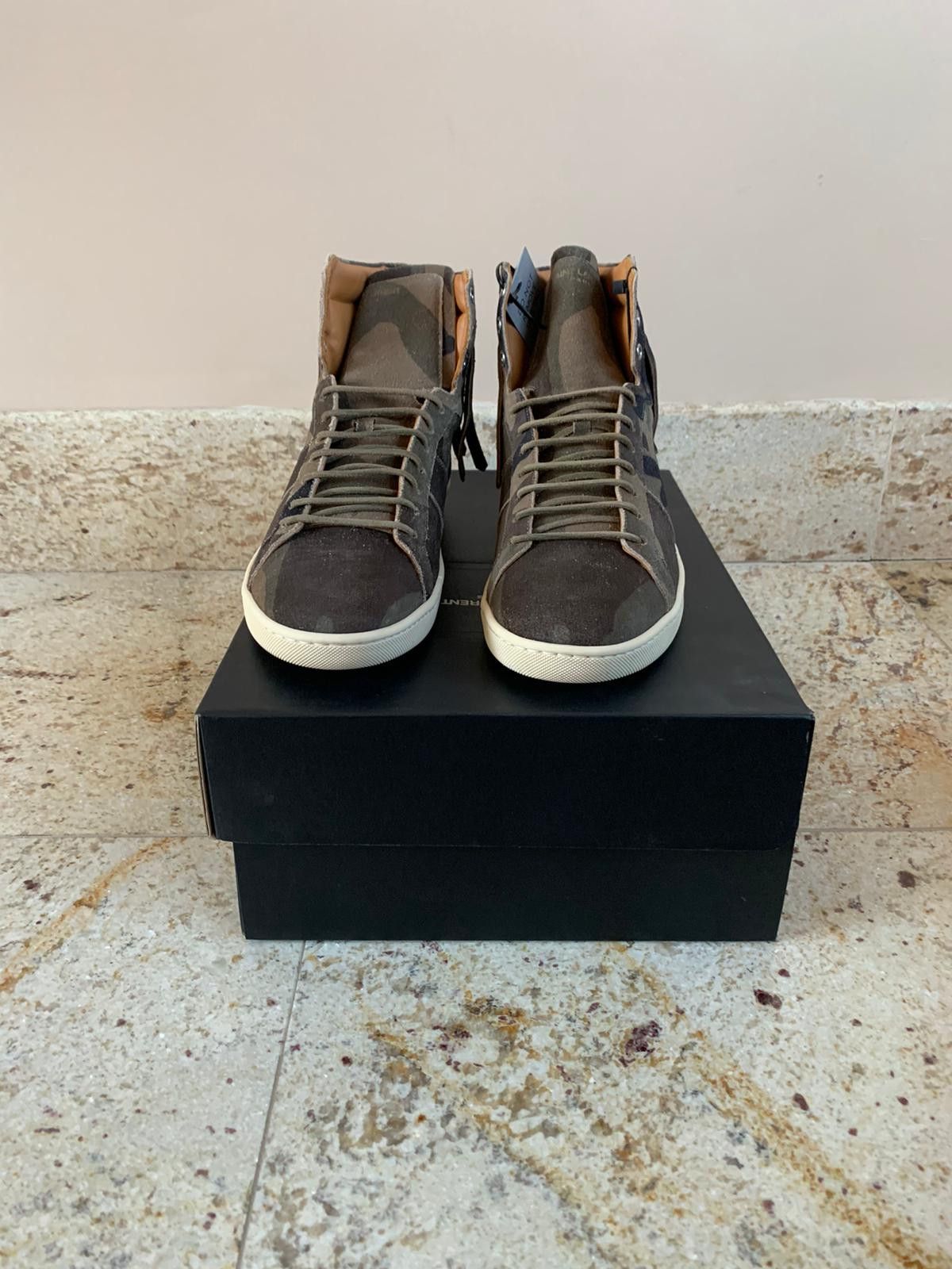 Saint Laurent Paris o1rshd1 SL10H Fringe Sneakers in Camo Size US 7 / EU 40 - 6 Thumbnail