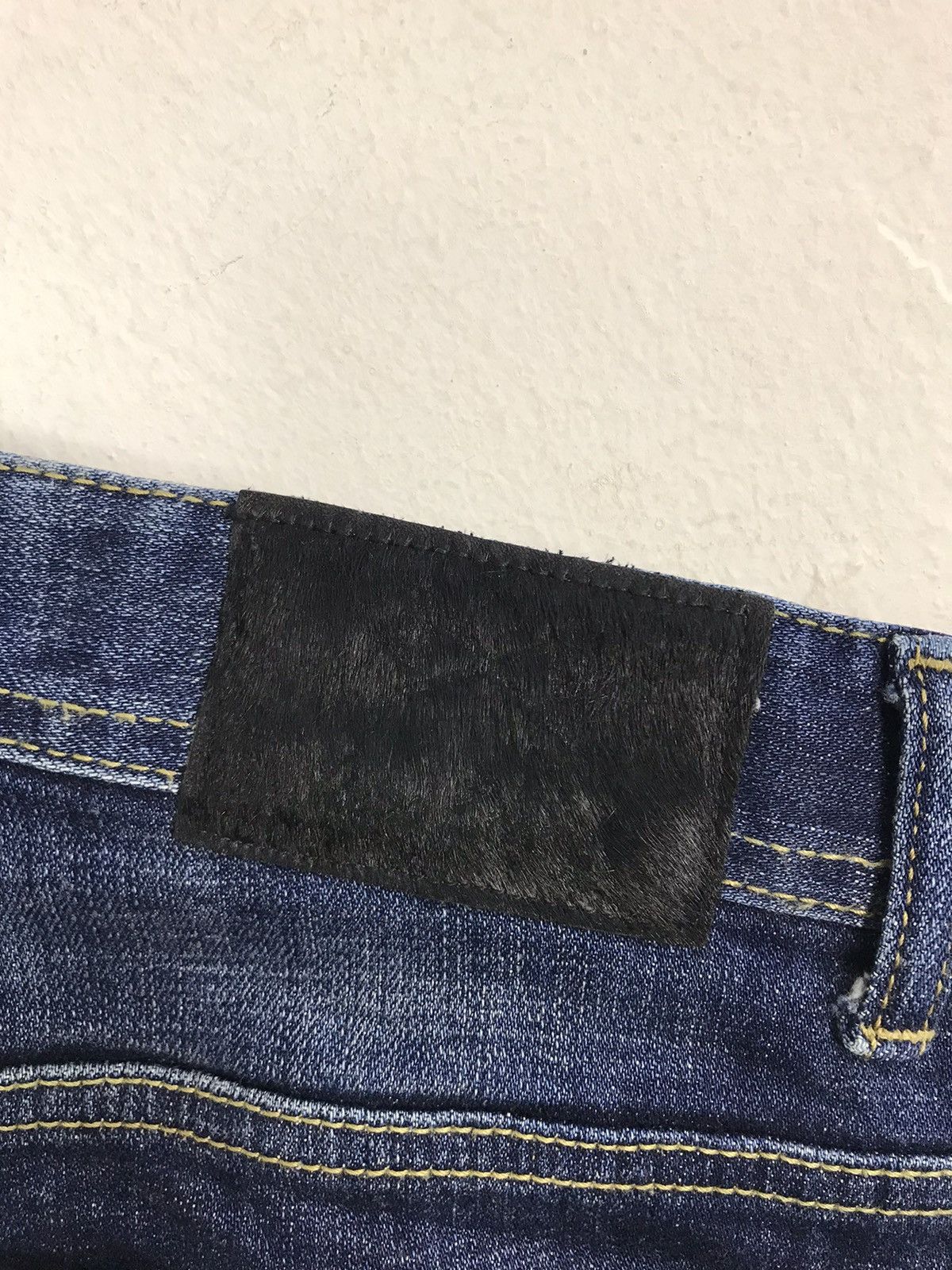 Japanese Brand Retro Engine Distressed Denim Jeans Indigo Slim Fit Cut Size 32" / US 10 / IT 46 - 3 Thumbnail