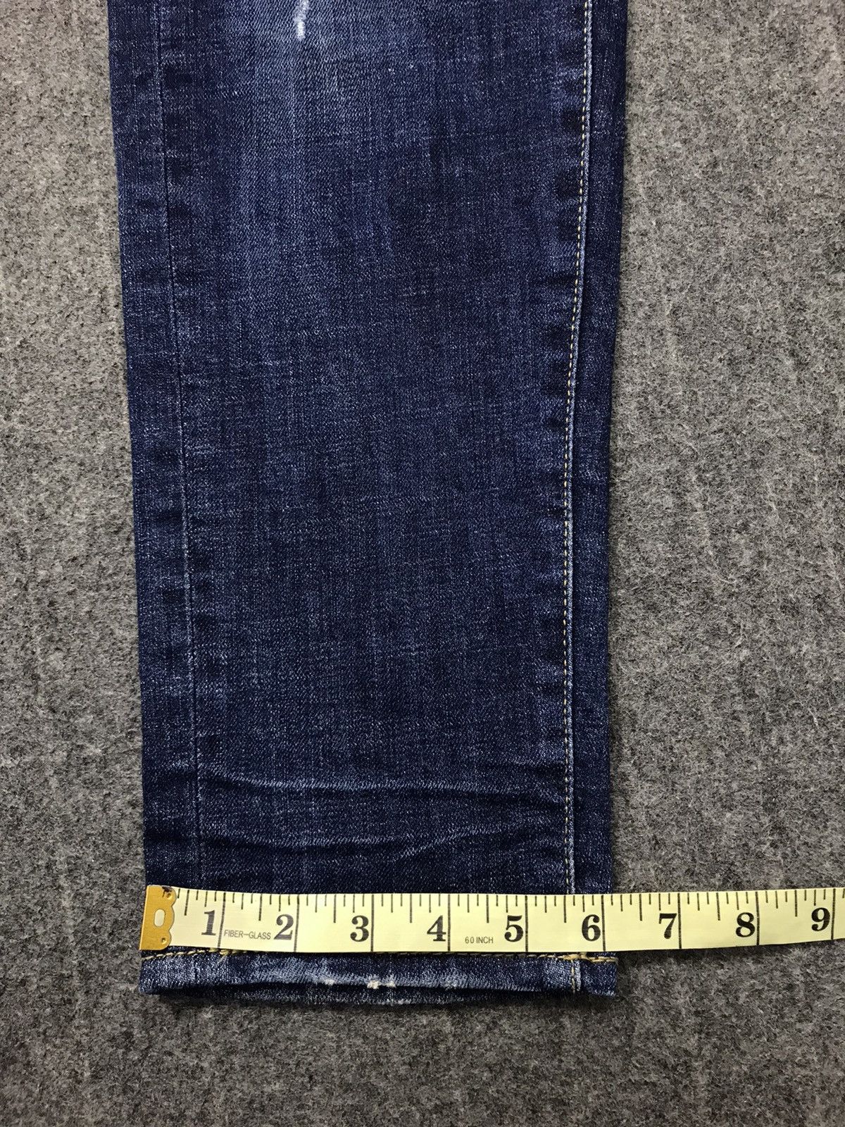 Japanese Brand Retro Engine Distressed Denim Jeans Indigo Slim Fit Cut Size 32" / US 10 / IT 46 - 11 Thumbnail