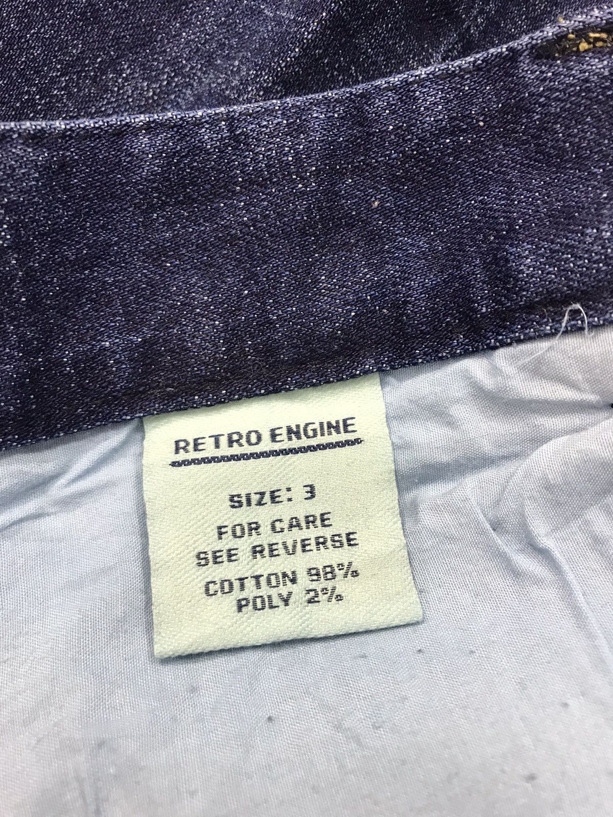 Japanese Brand Retro Engine Distressed Denim Jeans Indigo Slim Fit Cut Size 32" / US 10 / IT 46 - 4 Thumbnail